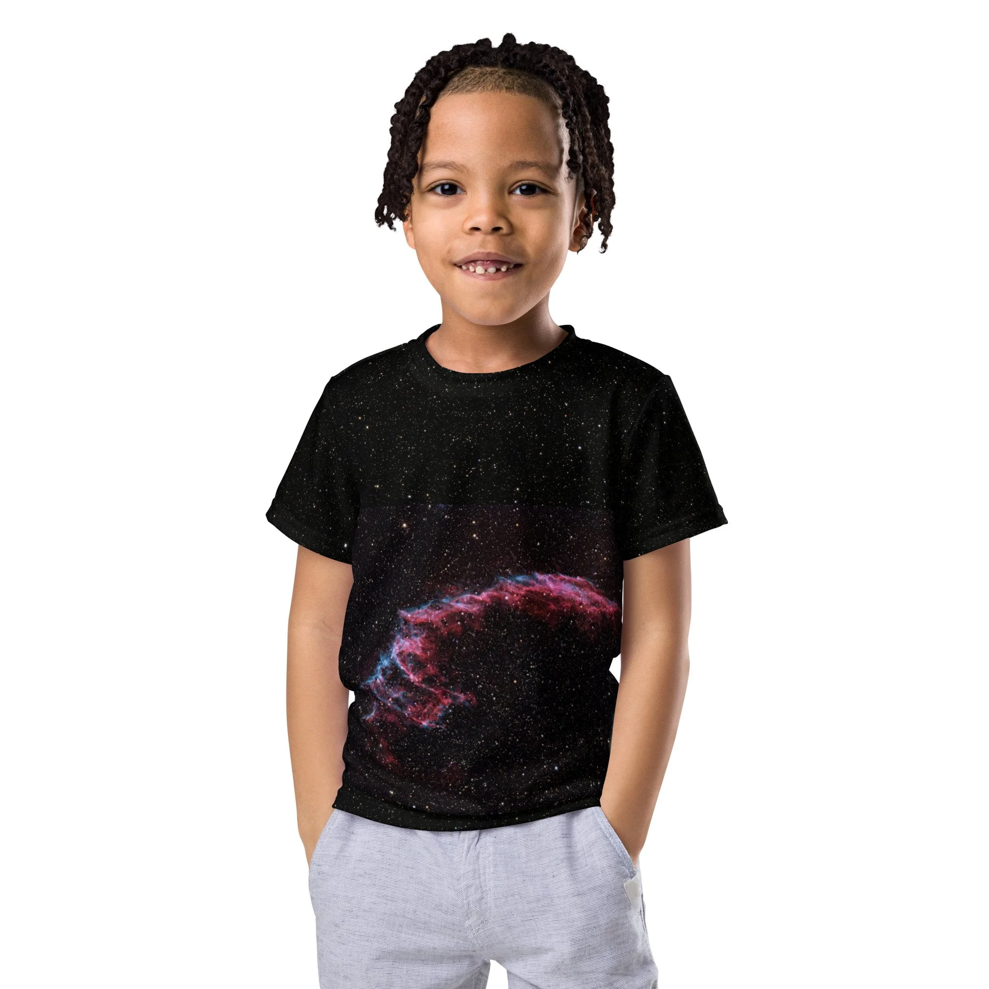 Bat Nebula printed on kids all-over-print t-shirt — High Space Man