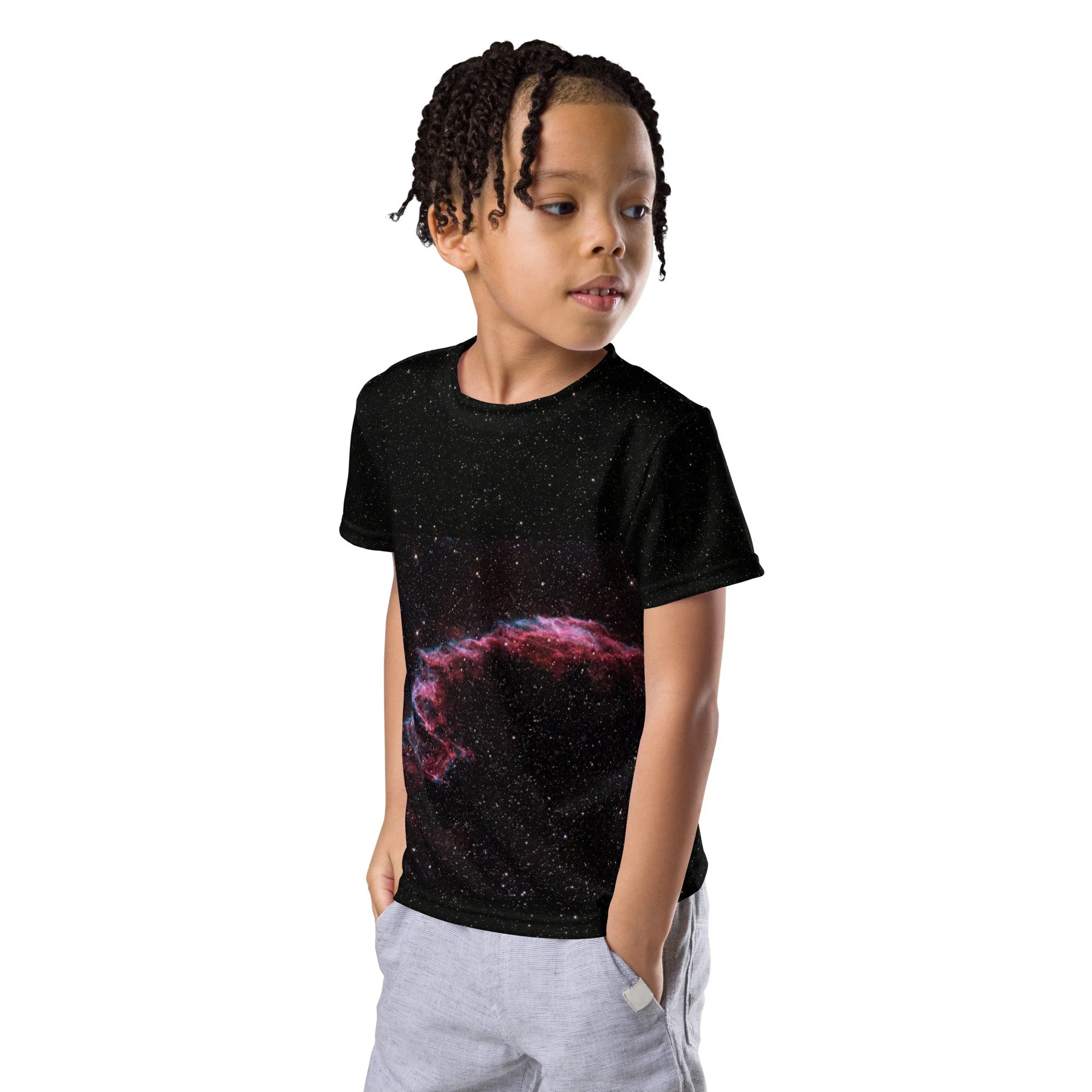 Bat Nebula printed on kids all-over-print t-shirt — High Space Man