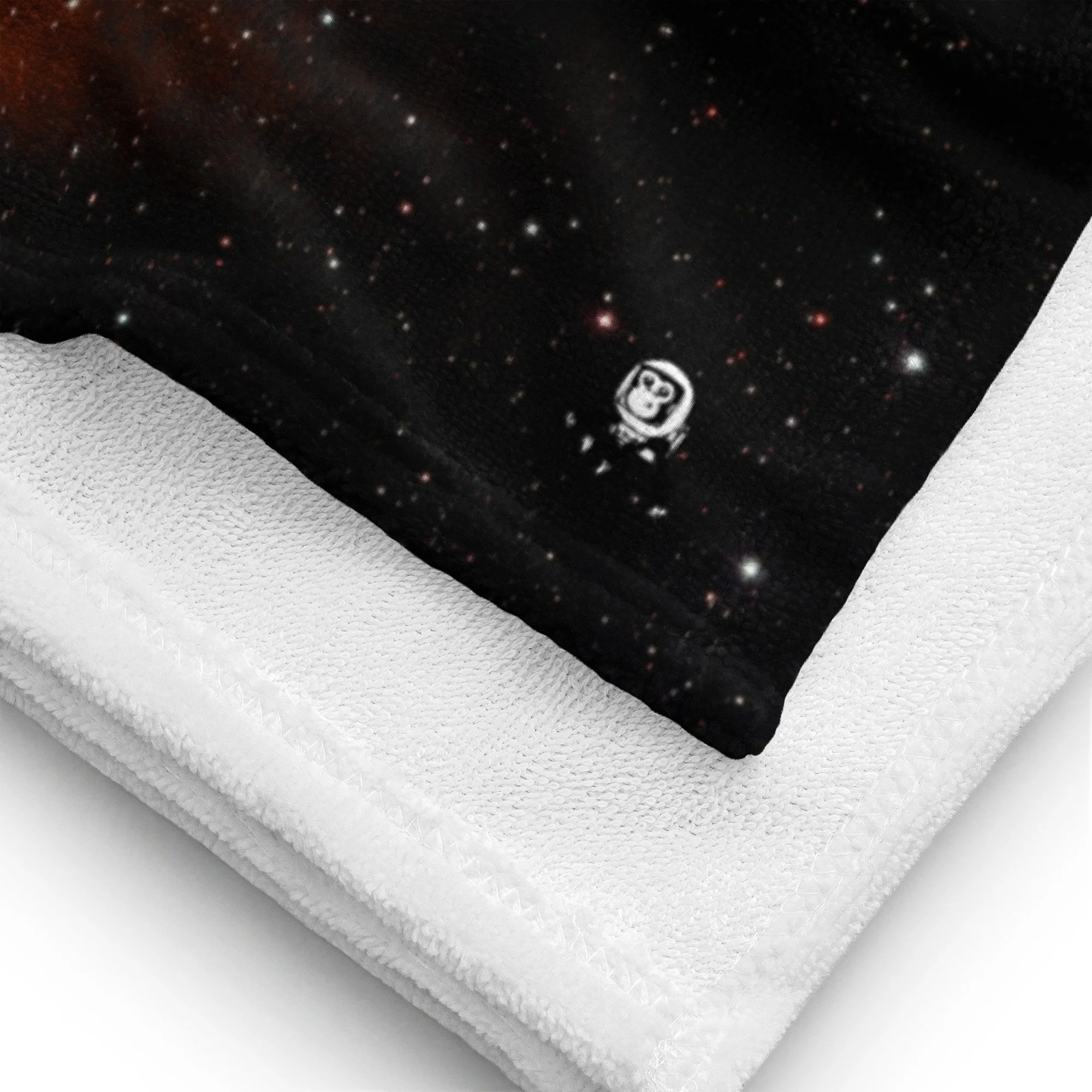 Soul Nebula astrophotography printed on polyester beach towel — High Space Man