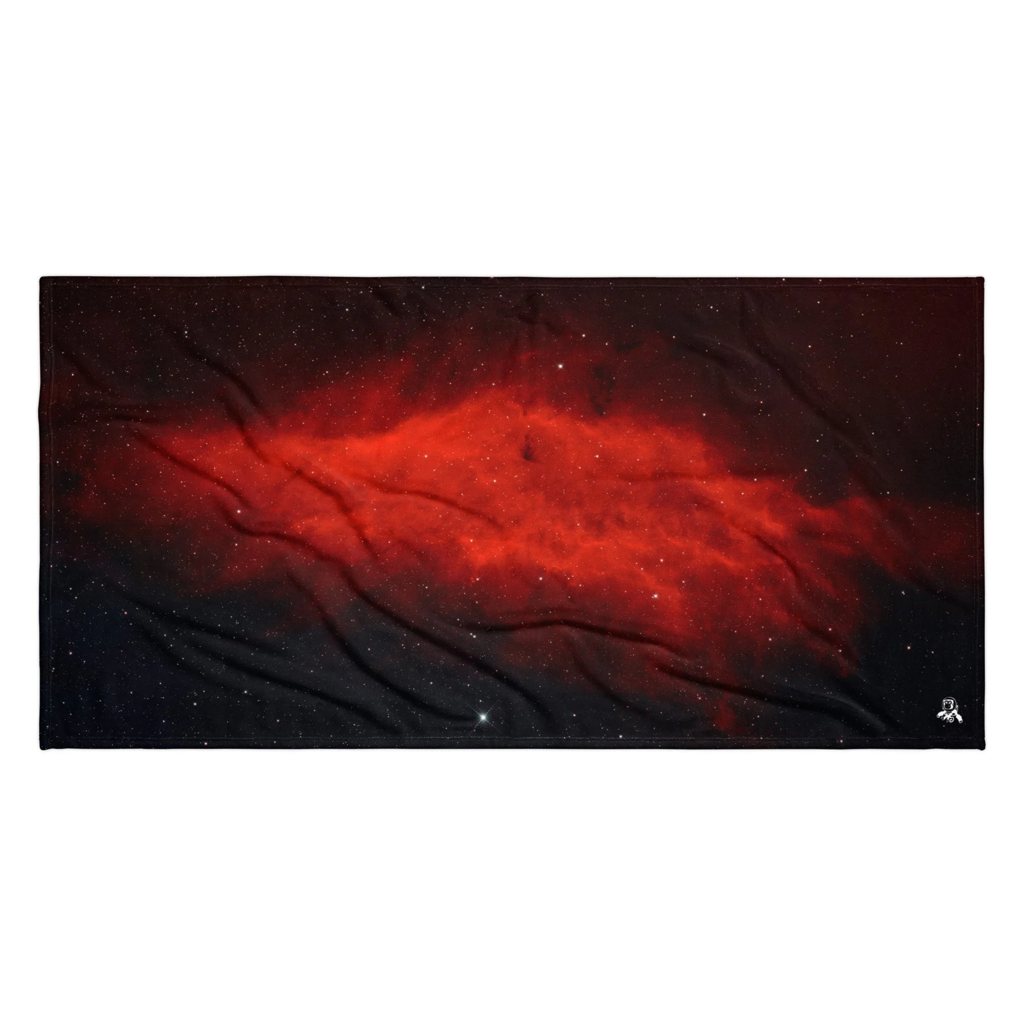 California Nebula astrophotography printed on polyester beach towel — High Space Man