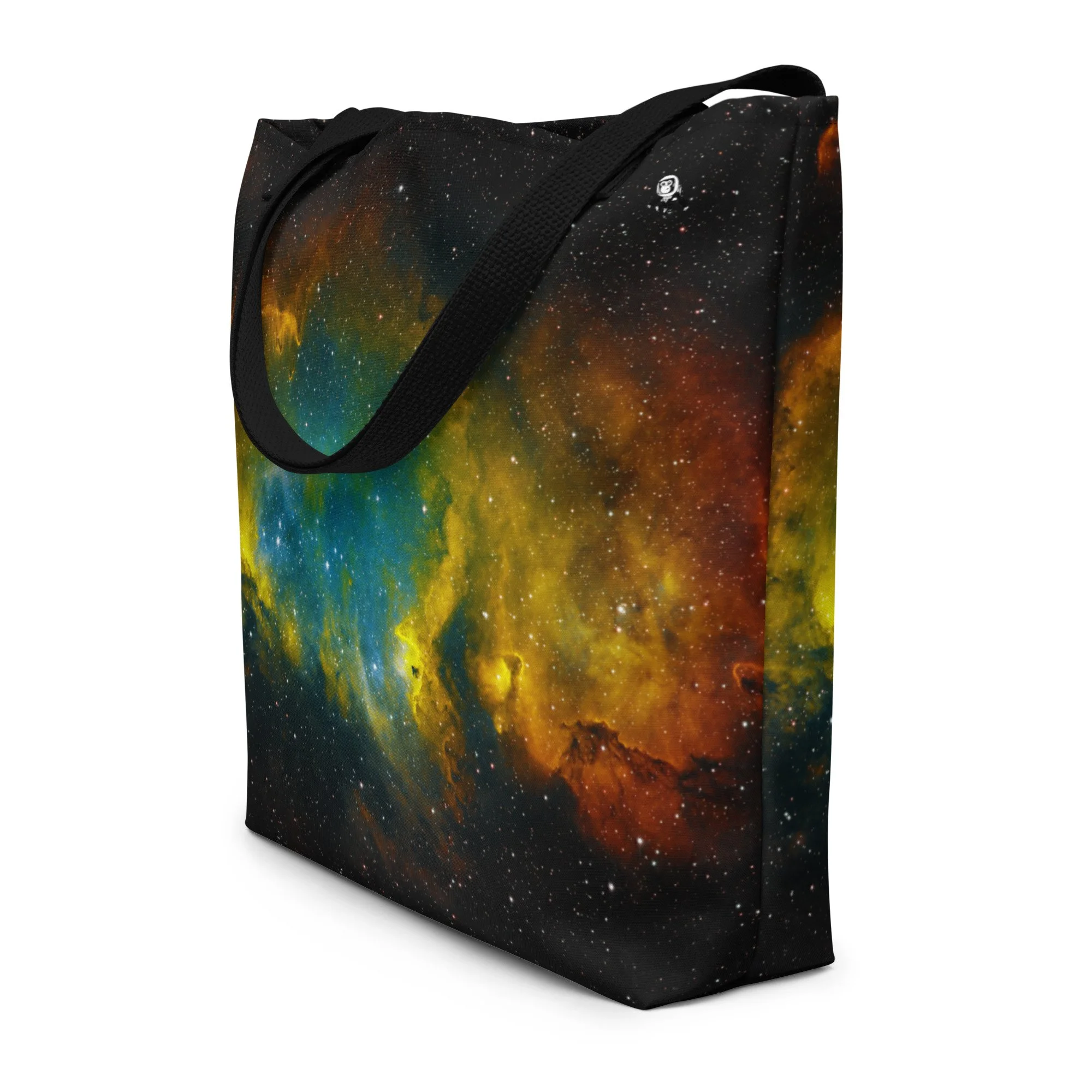 Soul Nebula astrophotography printed on large polyester tote bag — High Space Man