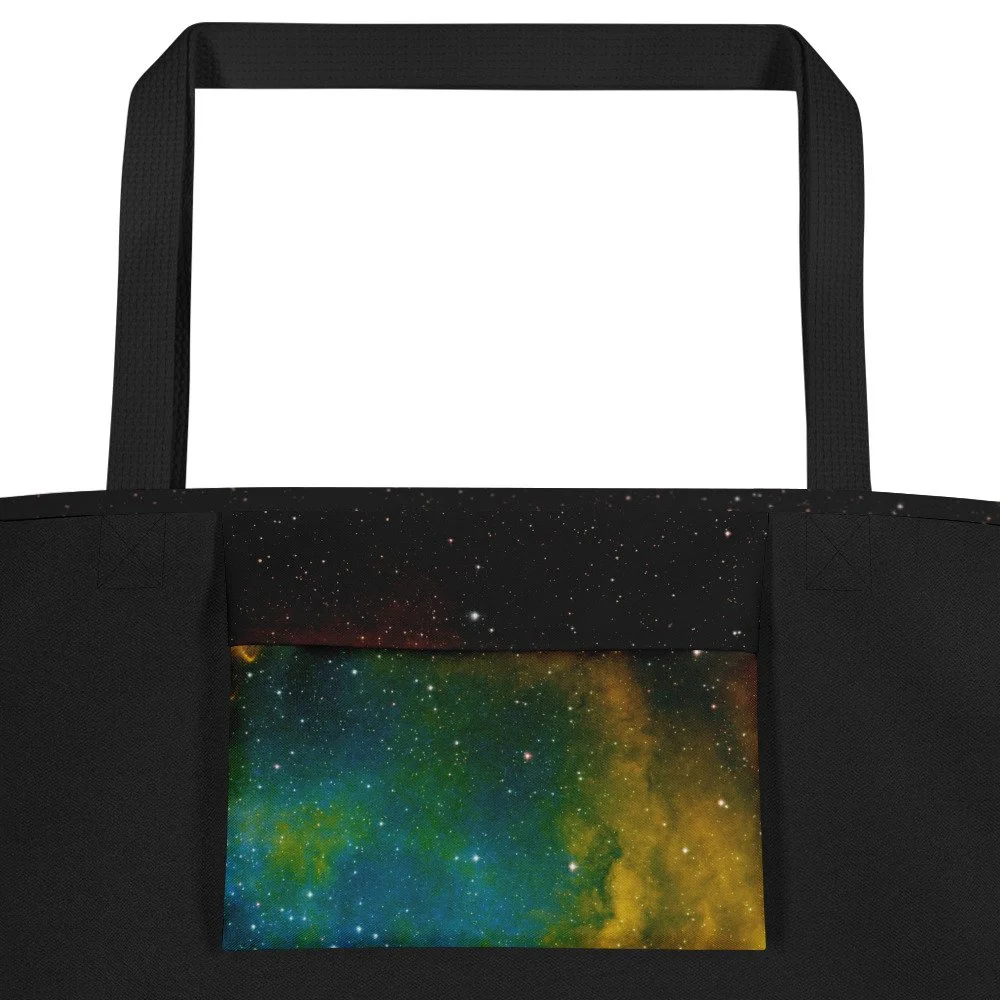 Soul Nebula astrophotography printed on large polyester tote bag — High Space Man
