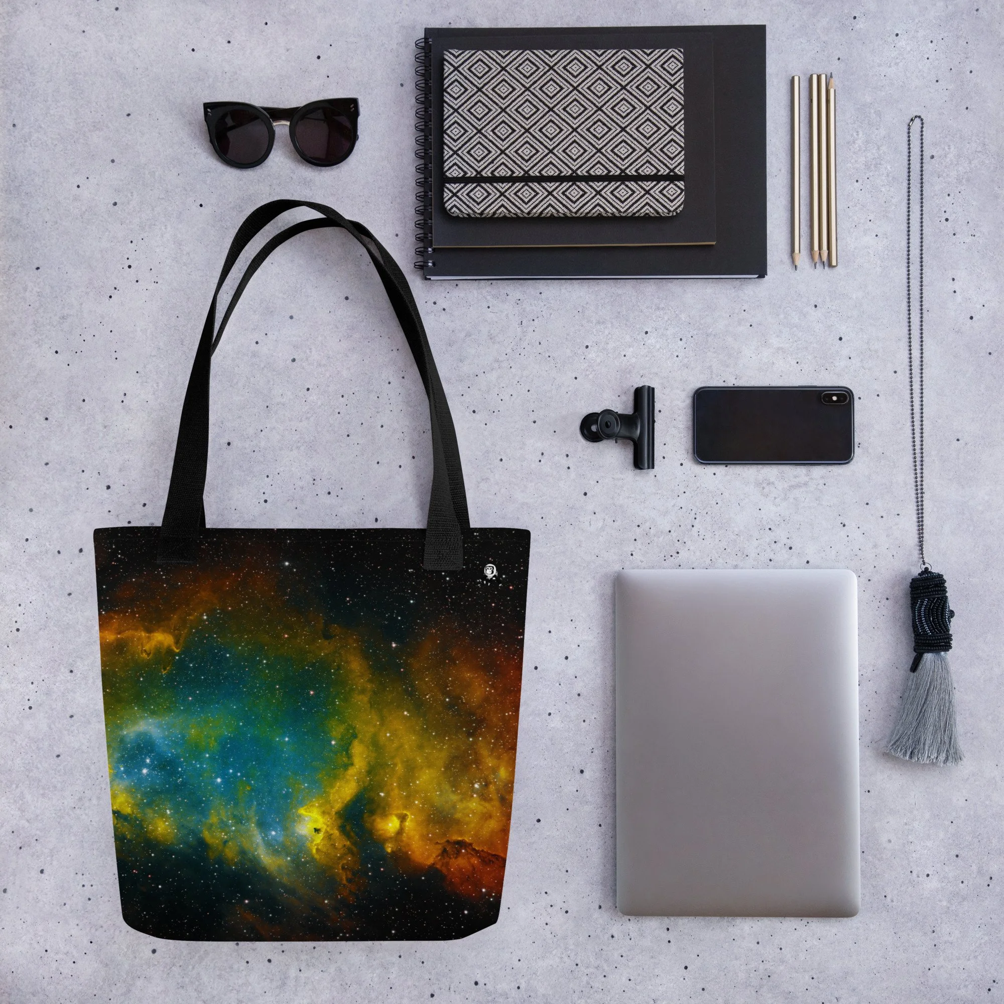 Soul Nebula astrophotography printed on polyester tote bag — High Space Man