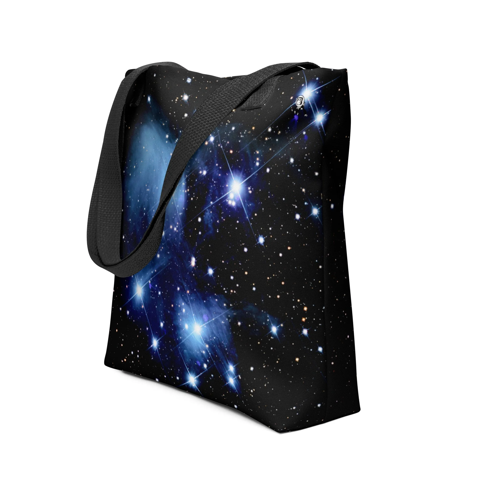 Pleiades star cluster printed on polyester tote bag — High Space Man