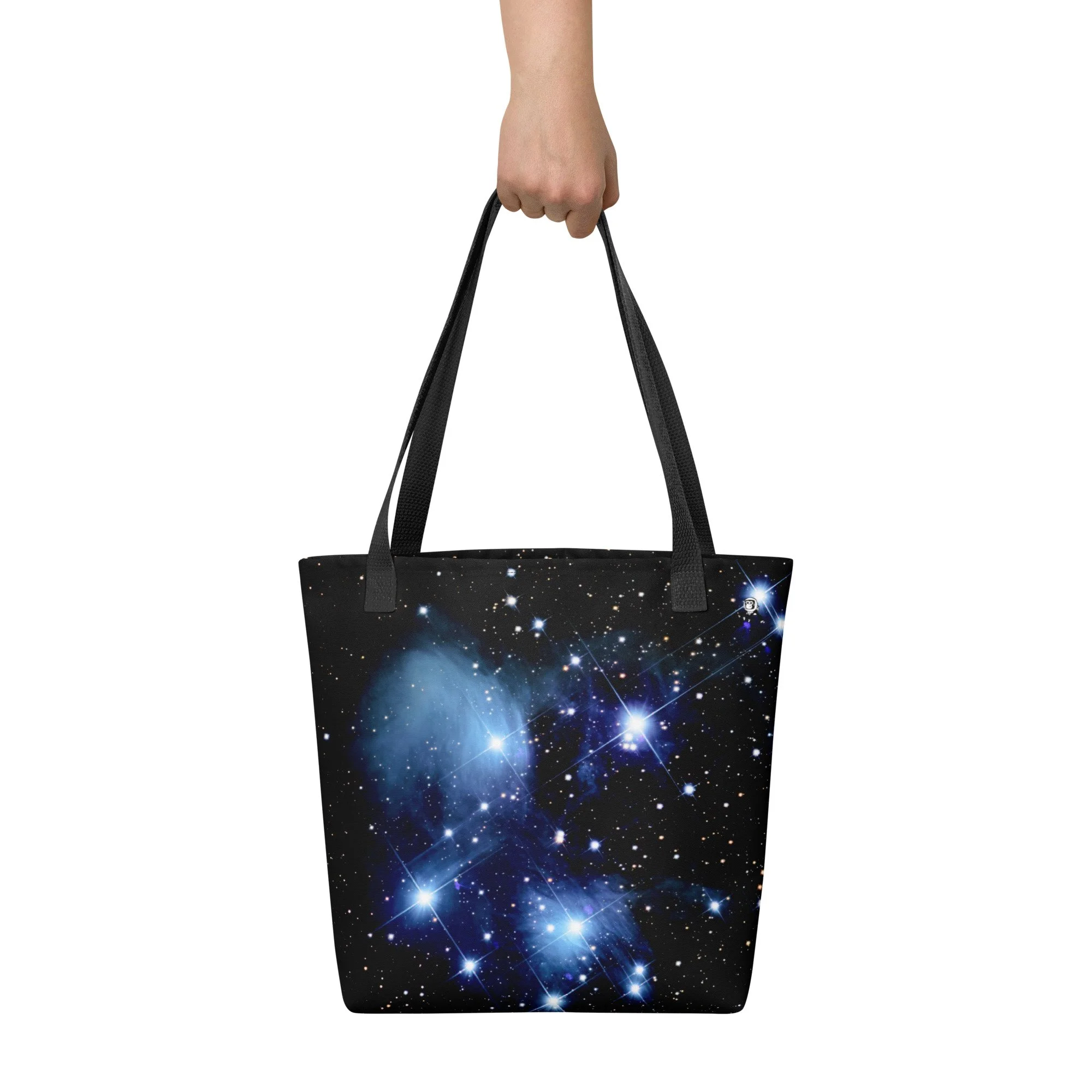 Pleiades star cluster printed on polyester tote bag — High Space Man