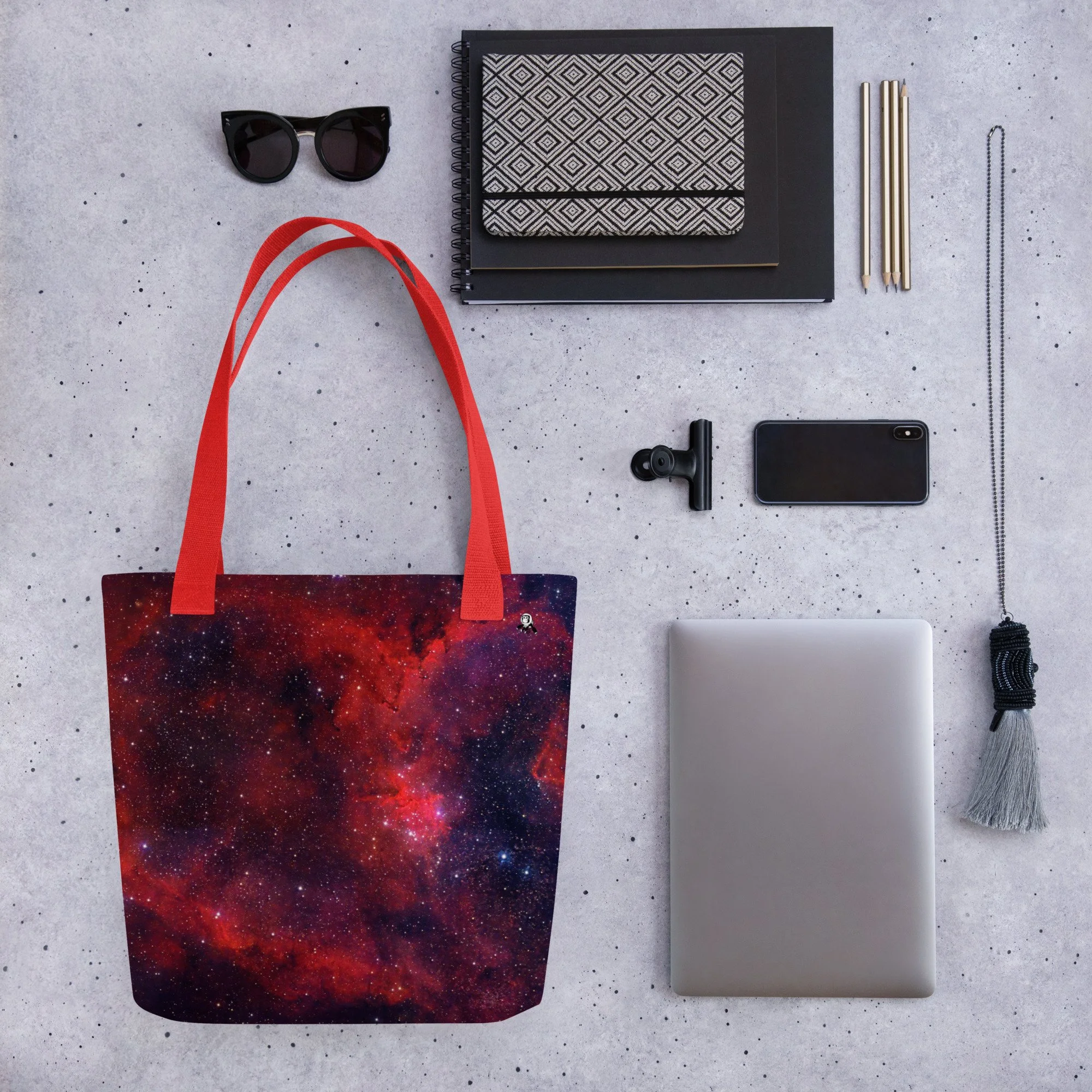 Heart Nebula astrophotography printed on polyester tote bag — High Space Man
