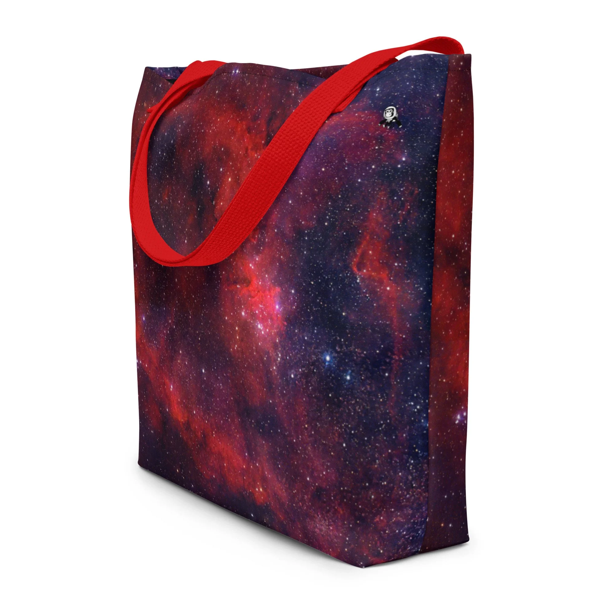 Heart Nebula astrophotography printed on large polyester tote bag — High Space Man