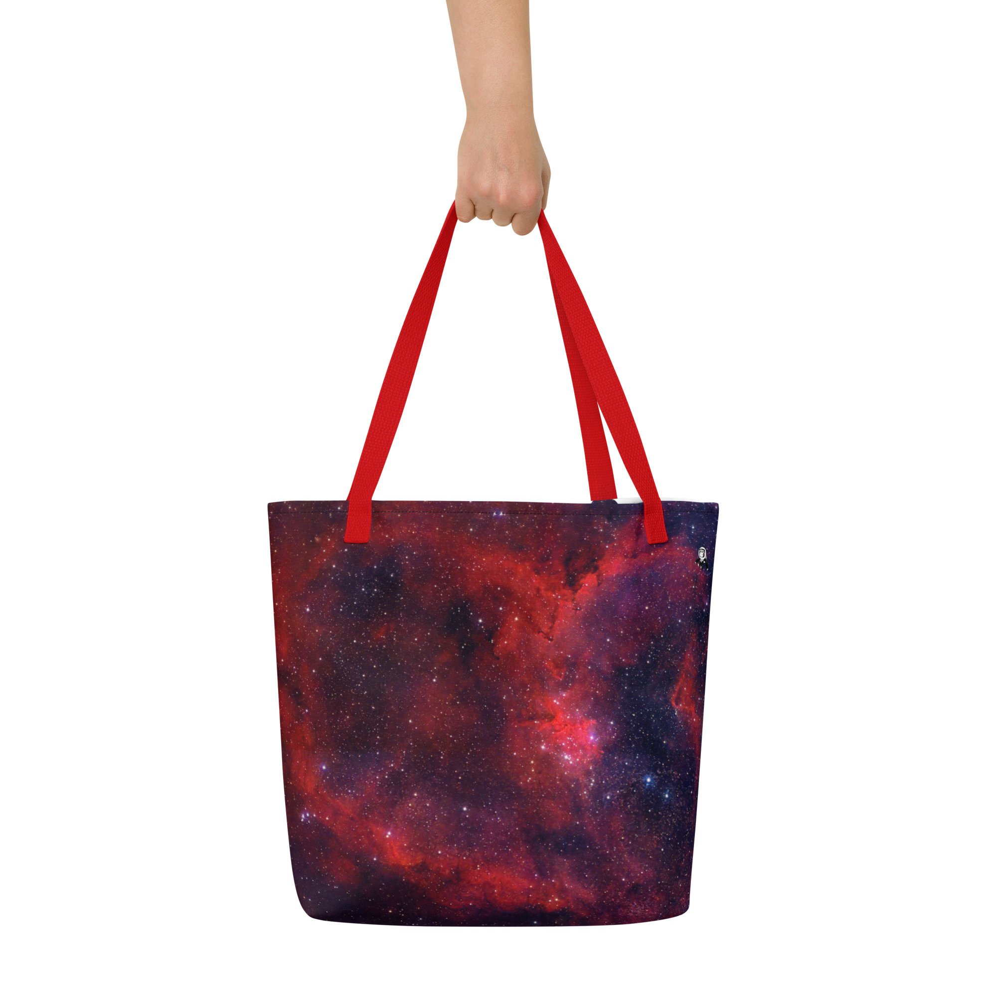 Heart Nebula astrophotography printed on large polyester tote bag — High Space Man