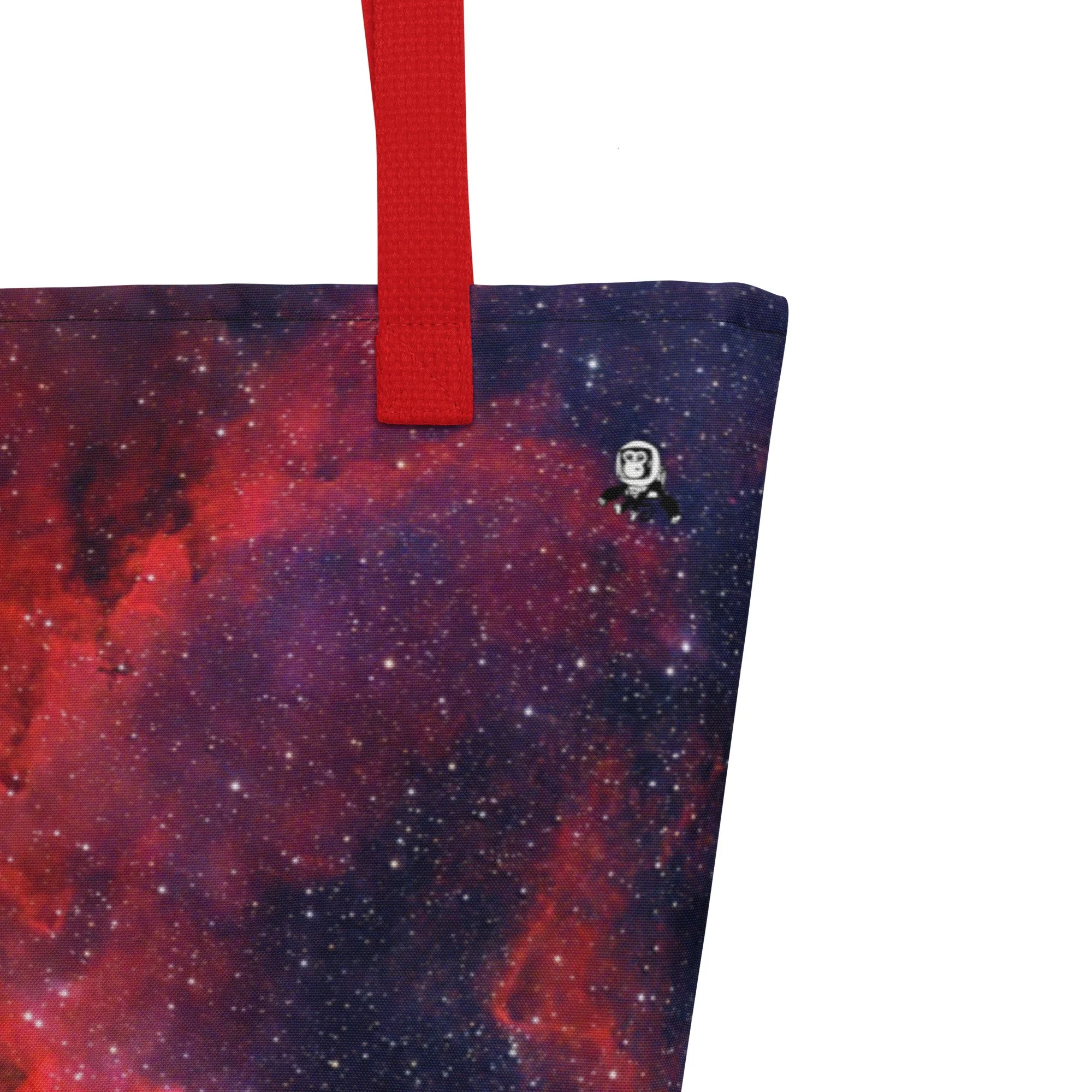 Heart Nebula astrophotography printed on large polyester tote bag — High Space Man