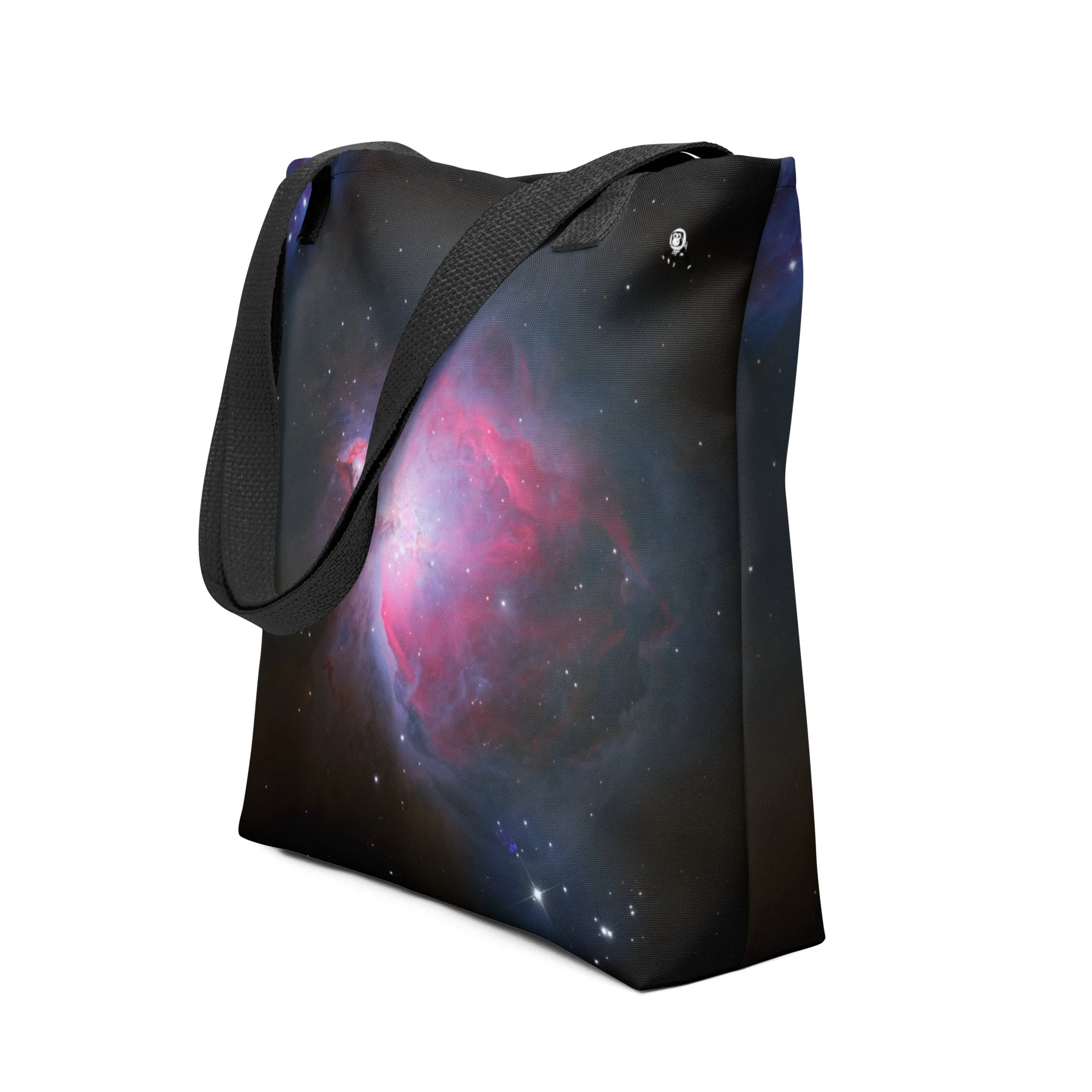 Orion Nebula M42 astrophotography printed on polyester tote bag — High Space Man