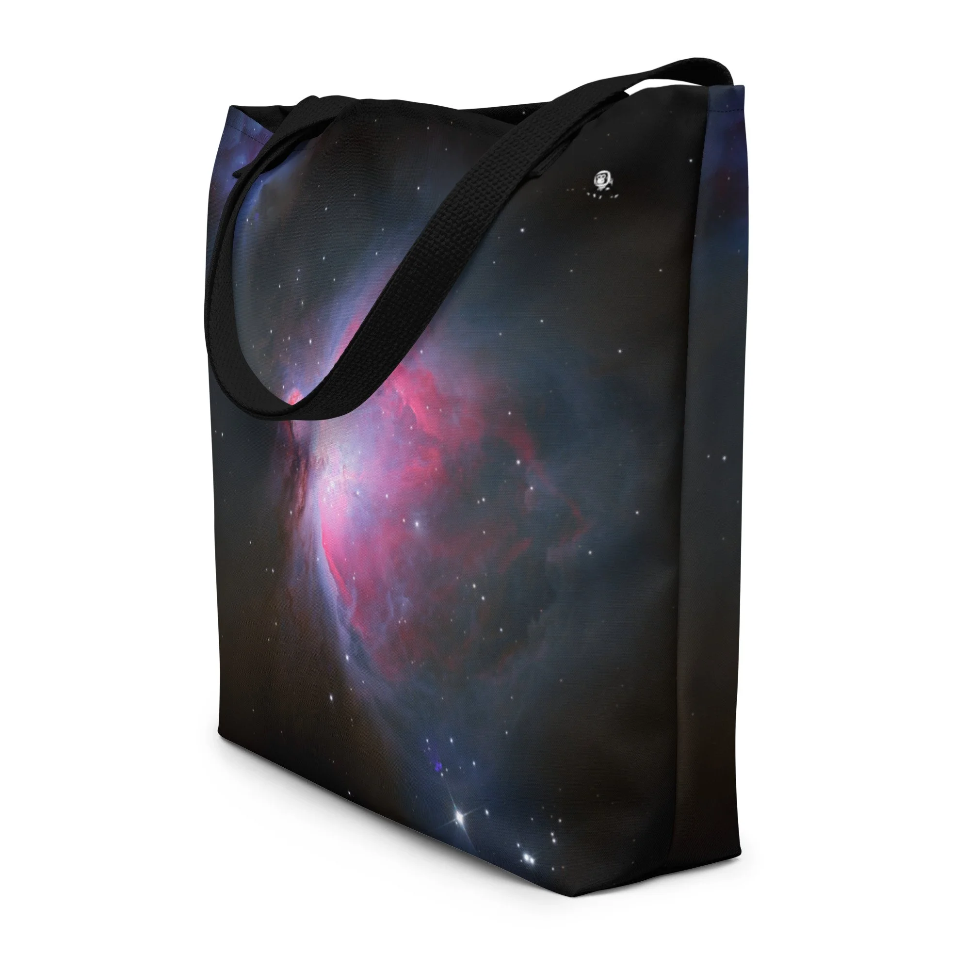 Orion Nebula M42 astrophotography printed on large polyester tote bag — High Space Man
