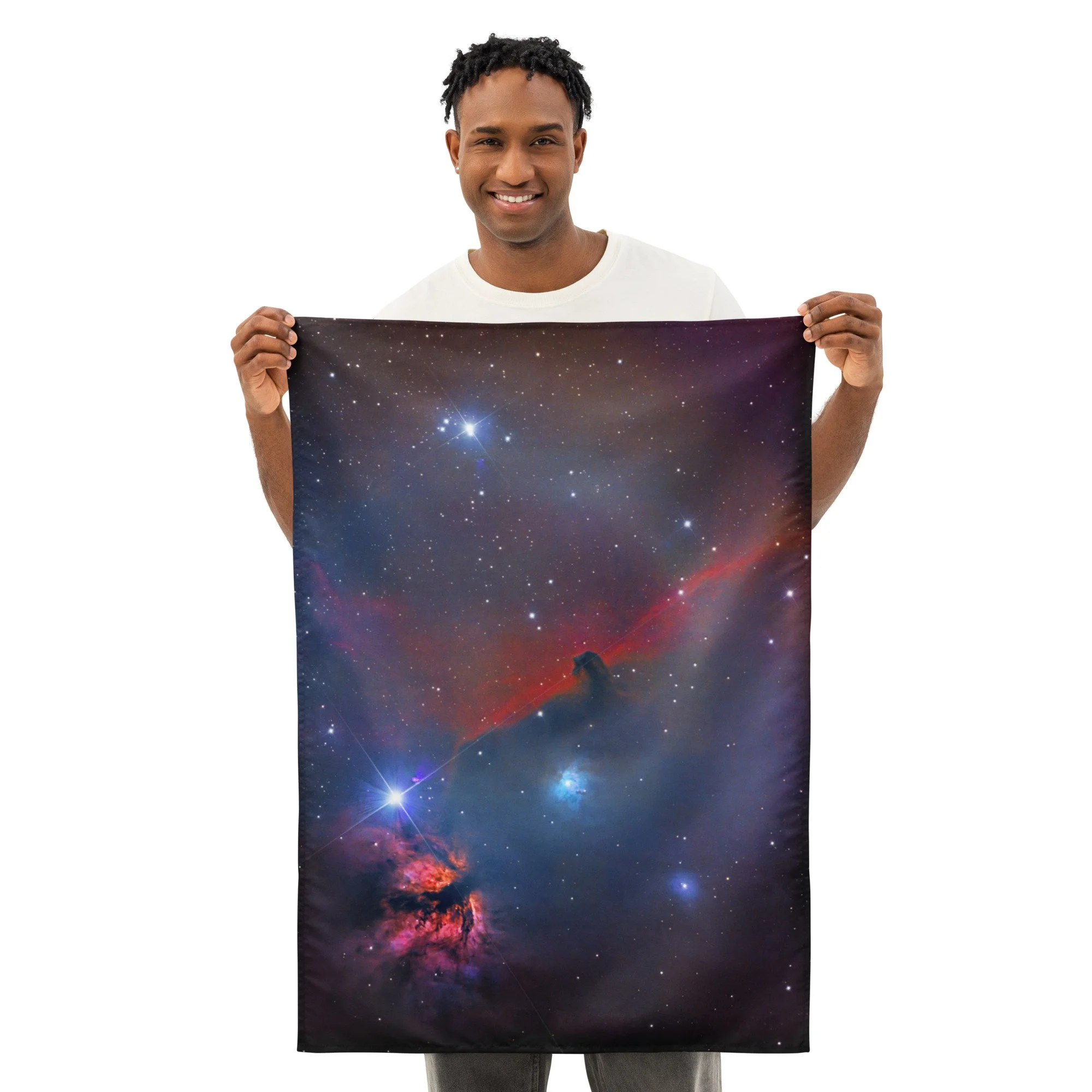 Horse Head Nebula astrophotography printed on fabric wall tapestry — High Space Man