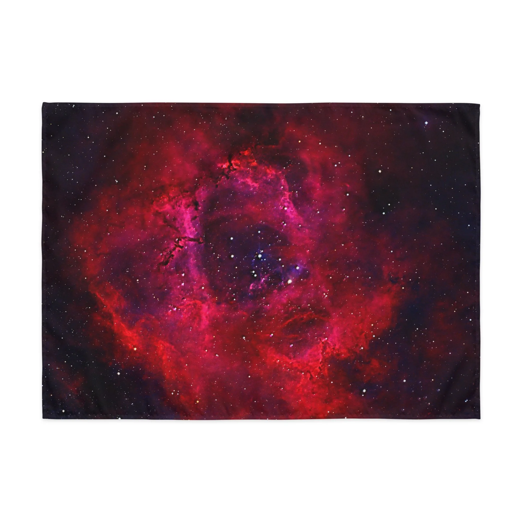 Rosette Nebula astrophotography printed on fabric wall tapestry — High Space Man