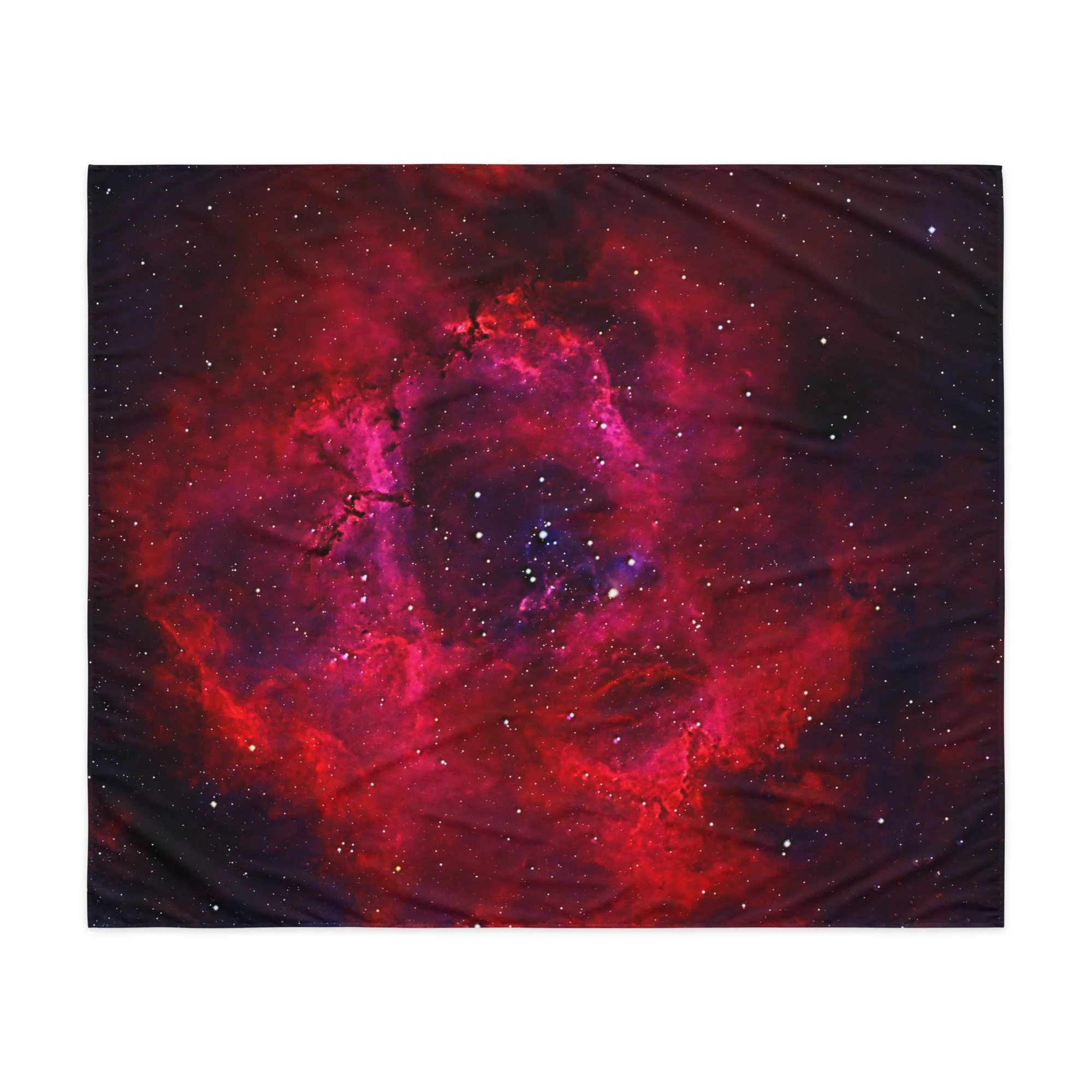 Rosette Nebula astrophotography printed on fabric wall tapestry — High Space Man