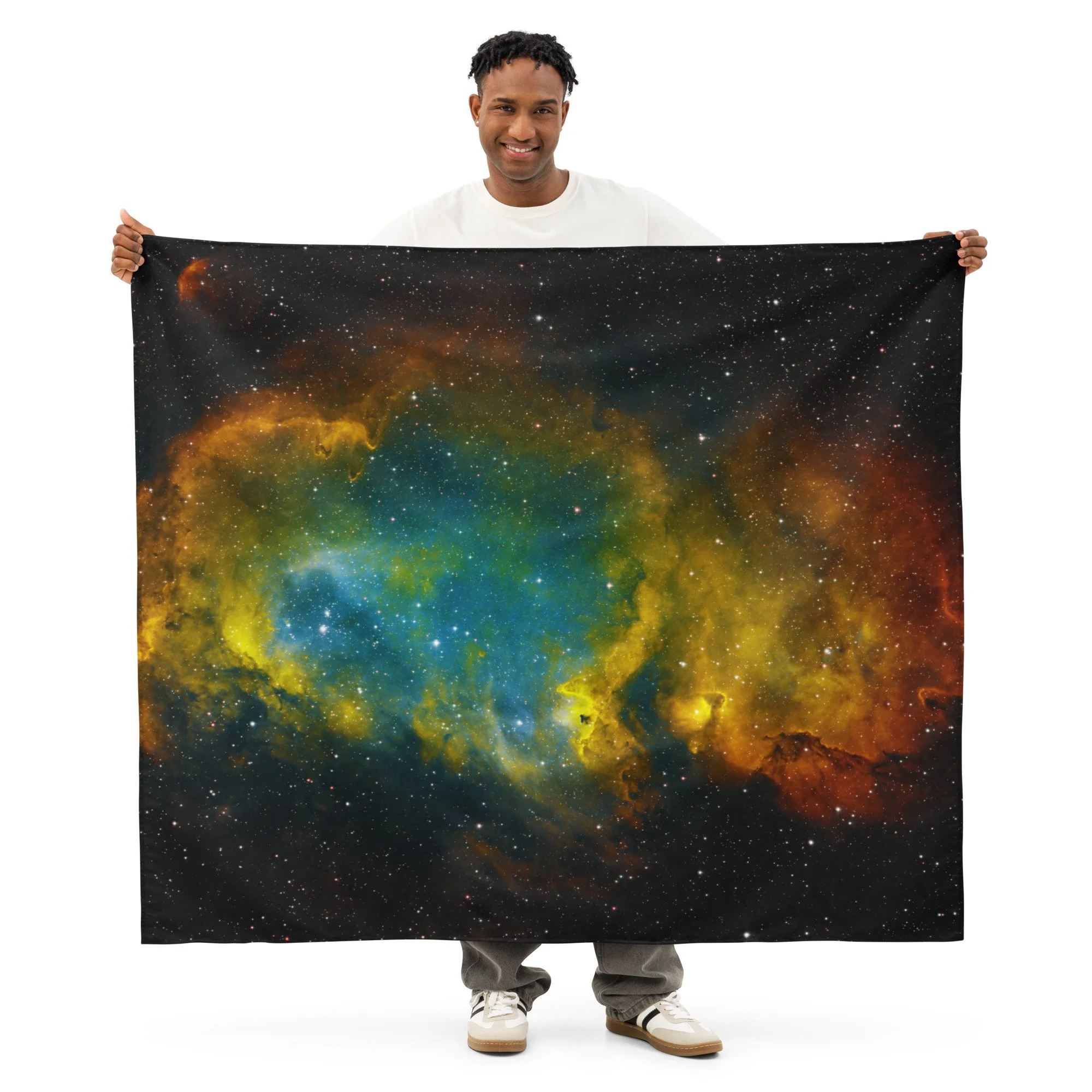 Soul Nebula astrophotography printed on fabric wall tapestry — High Space Man
