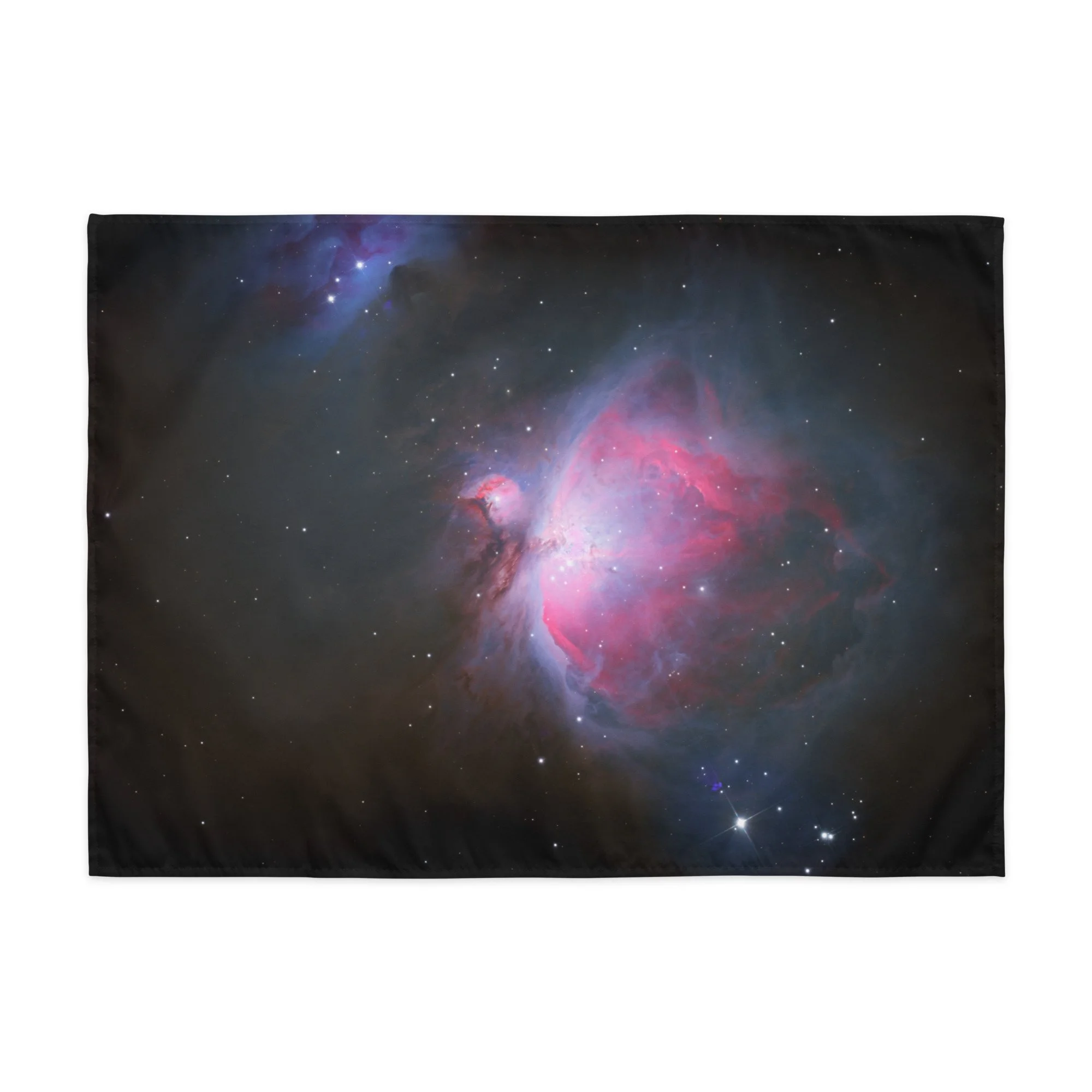 Orion Nebula M42 astrophotography printed on fabric wall tapestry — High Space Man