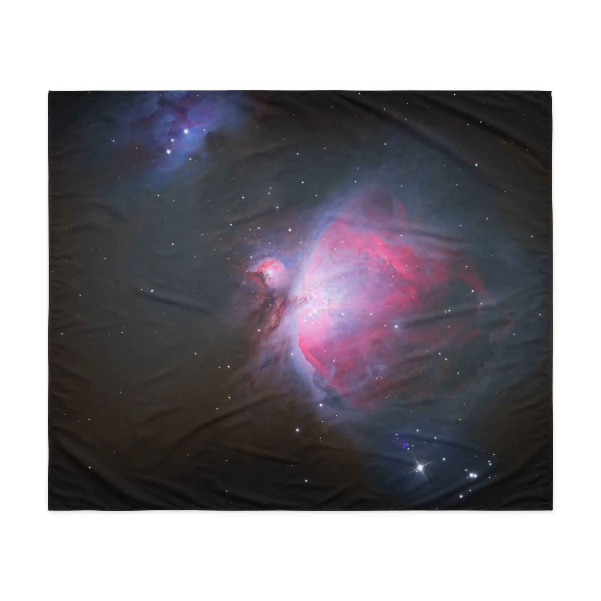 Orion Nebula M42 astrophotography printed on fabric wall tapestry — High Space Man
