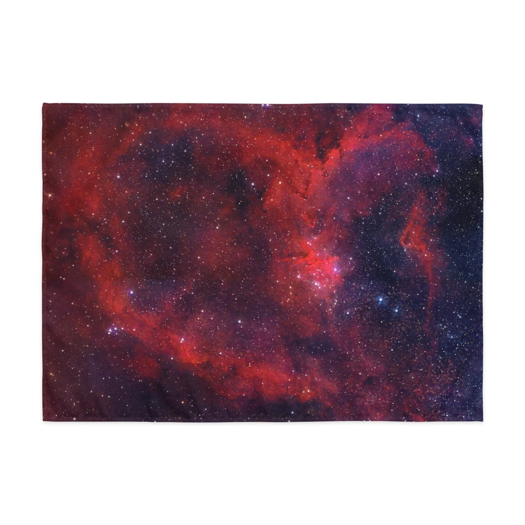 Heart Nebula astrophotography printed on fabric wall tapestry — High Space Man
