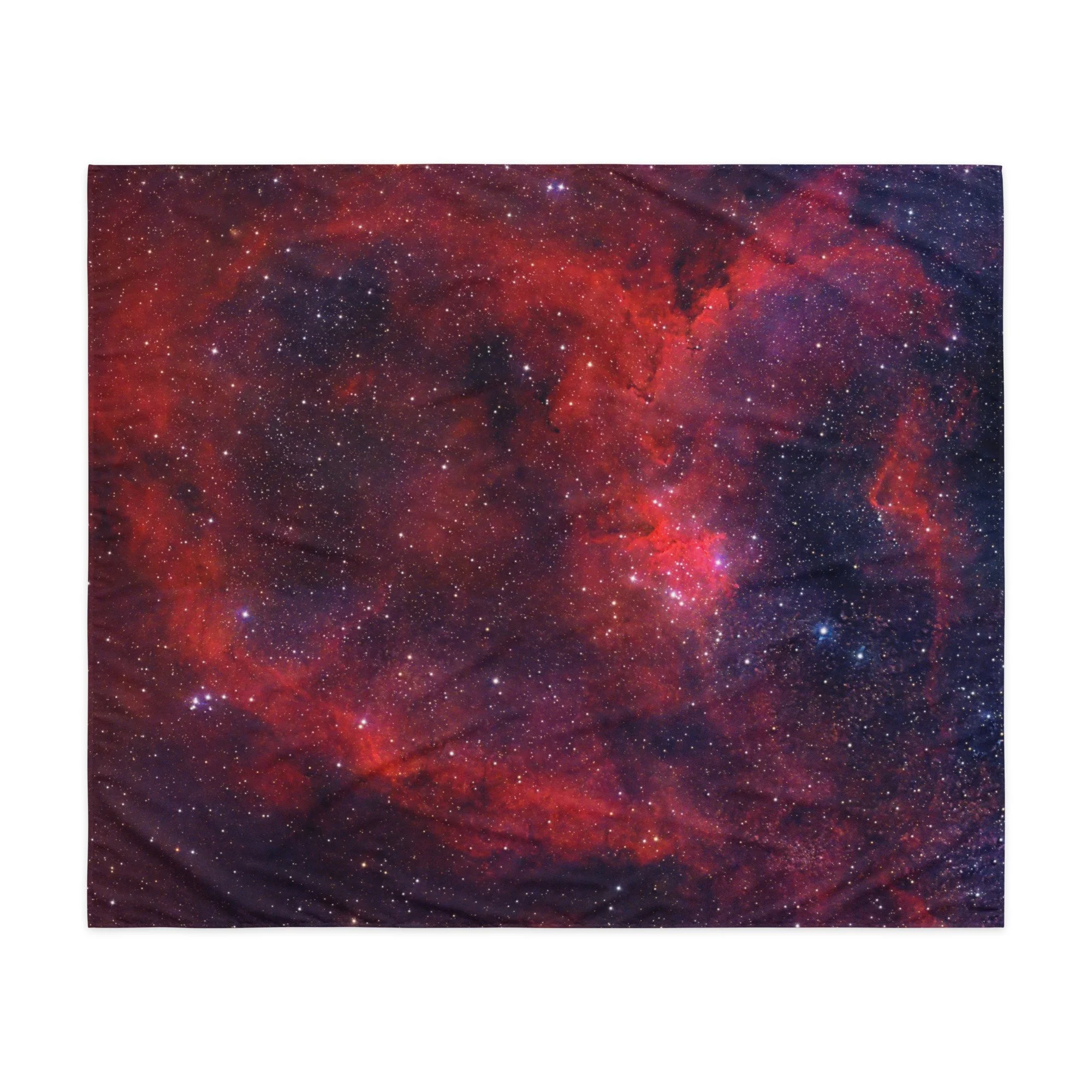 Heart Nebula astrophotography printed on fabric wall tapestry — High Space Man