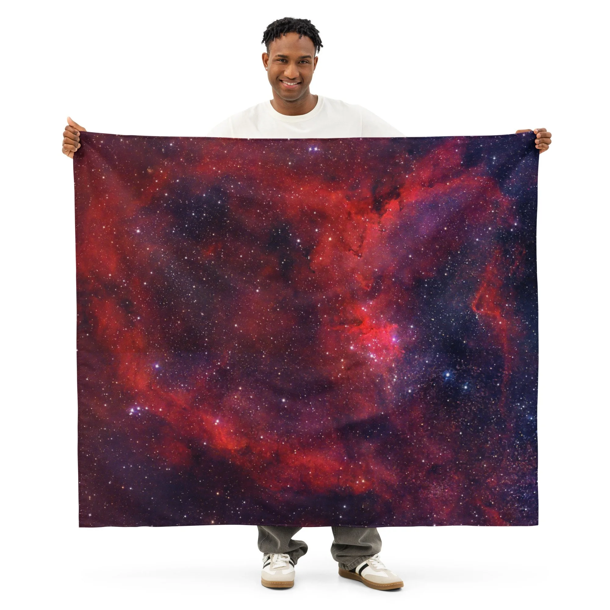 Heart Nebula astrophotography printed on fabric wall tapestry — High Space Man