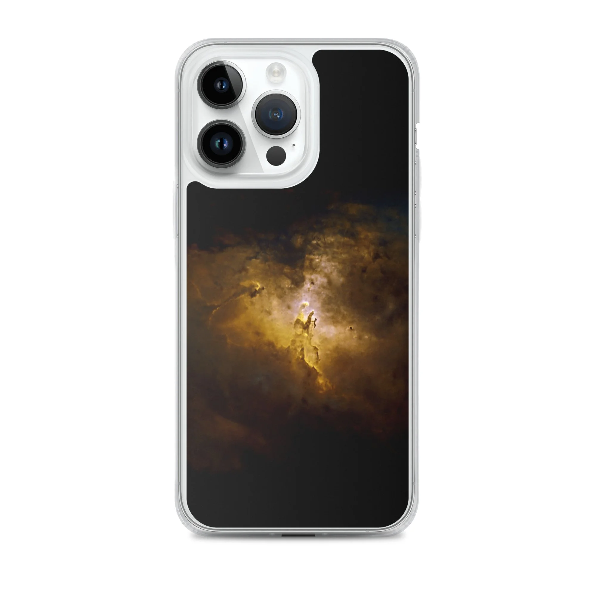 Pillars of Creation Eagle Nebula printed on MagSafe clear iPhone case — High Space Man