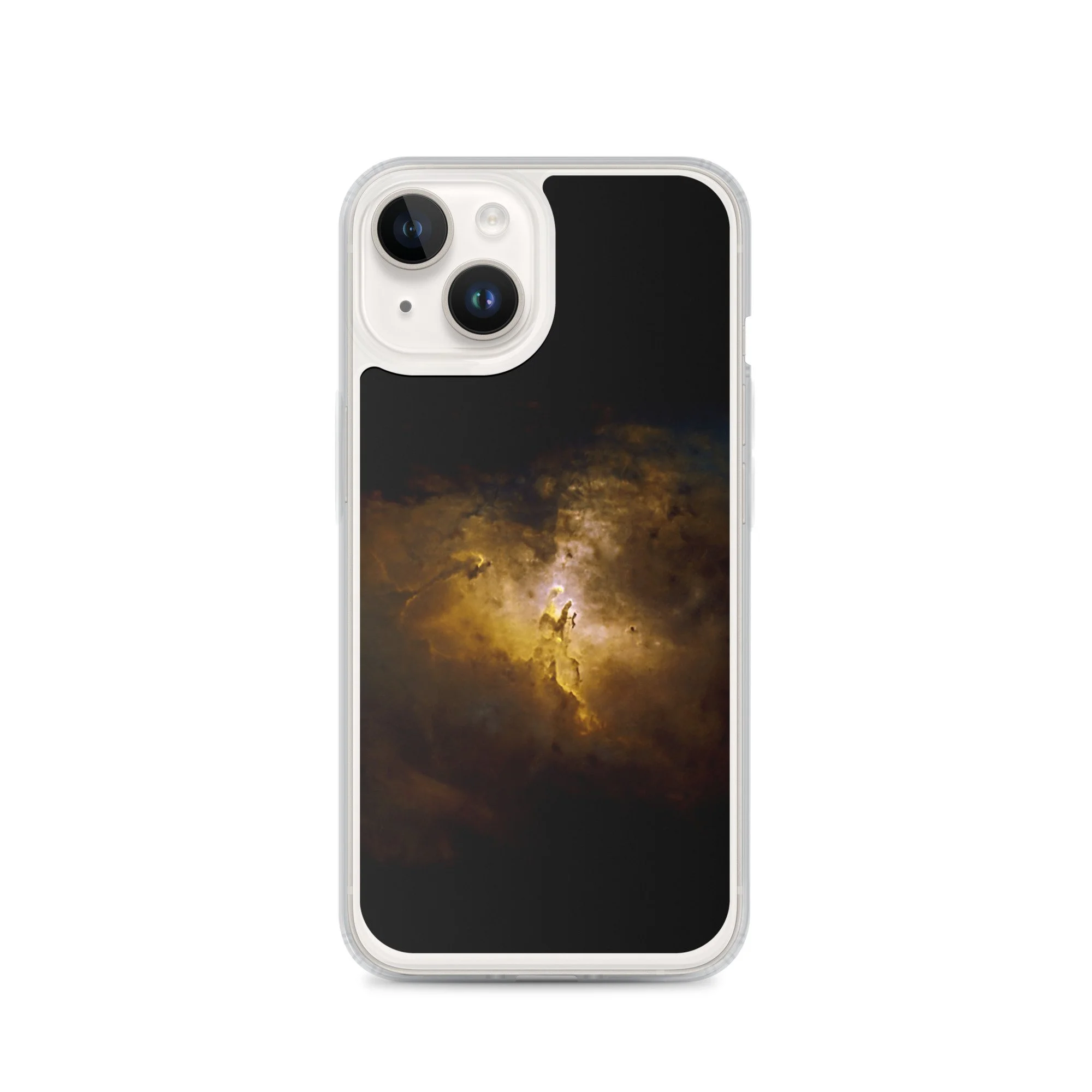 Pillars of Creation Eagle Nebula printed on MagSafe clear iPhone case — High Space Man