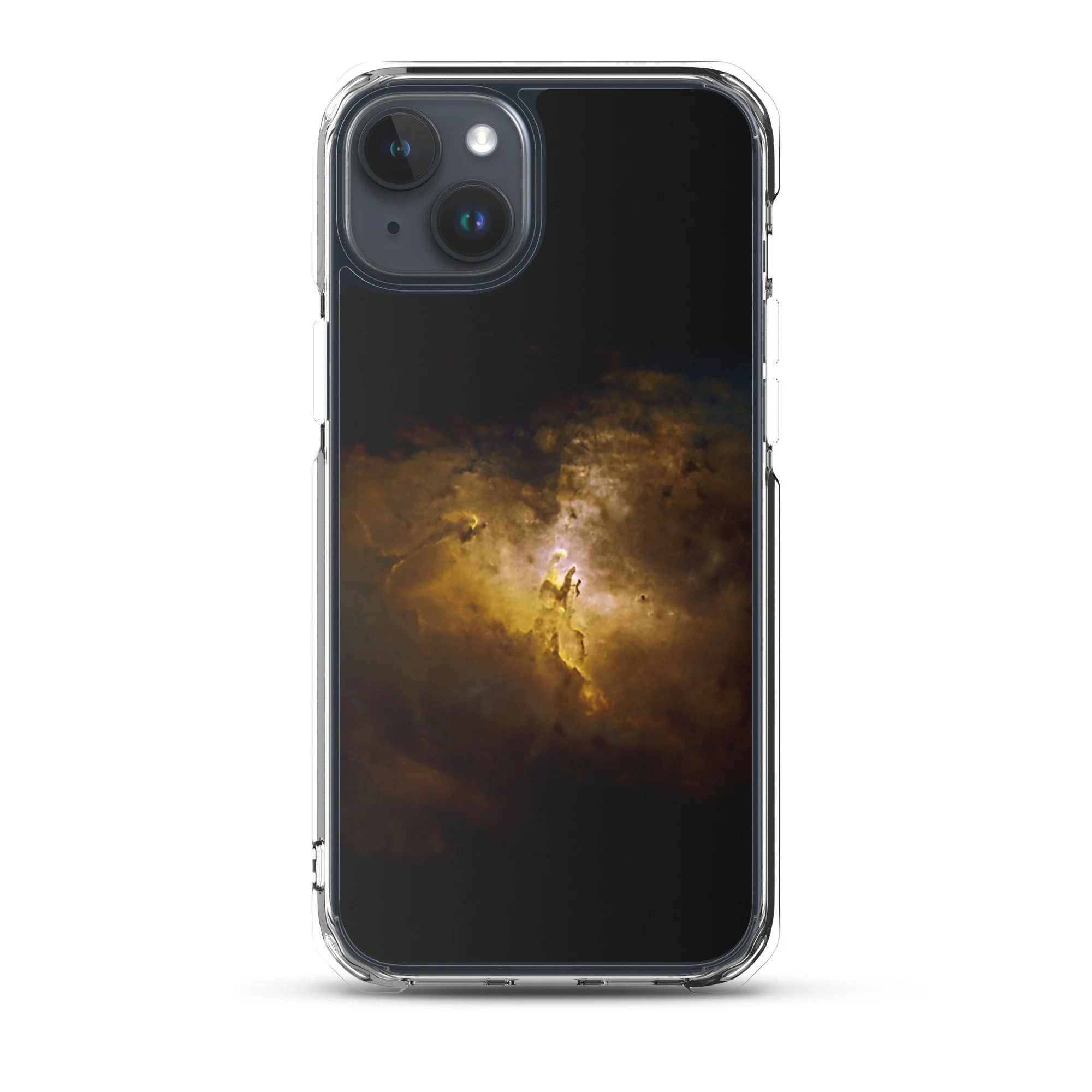 Pillars of Creation Eagle Nebula printed on MagSafe clear iPhone case — High Space Man