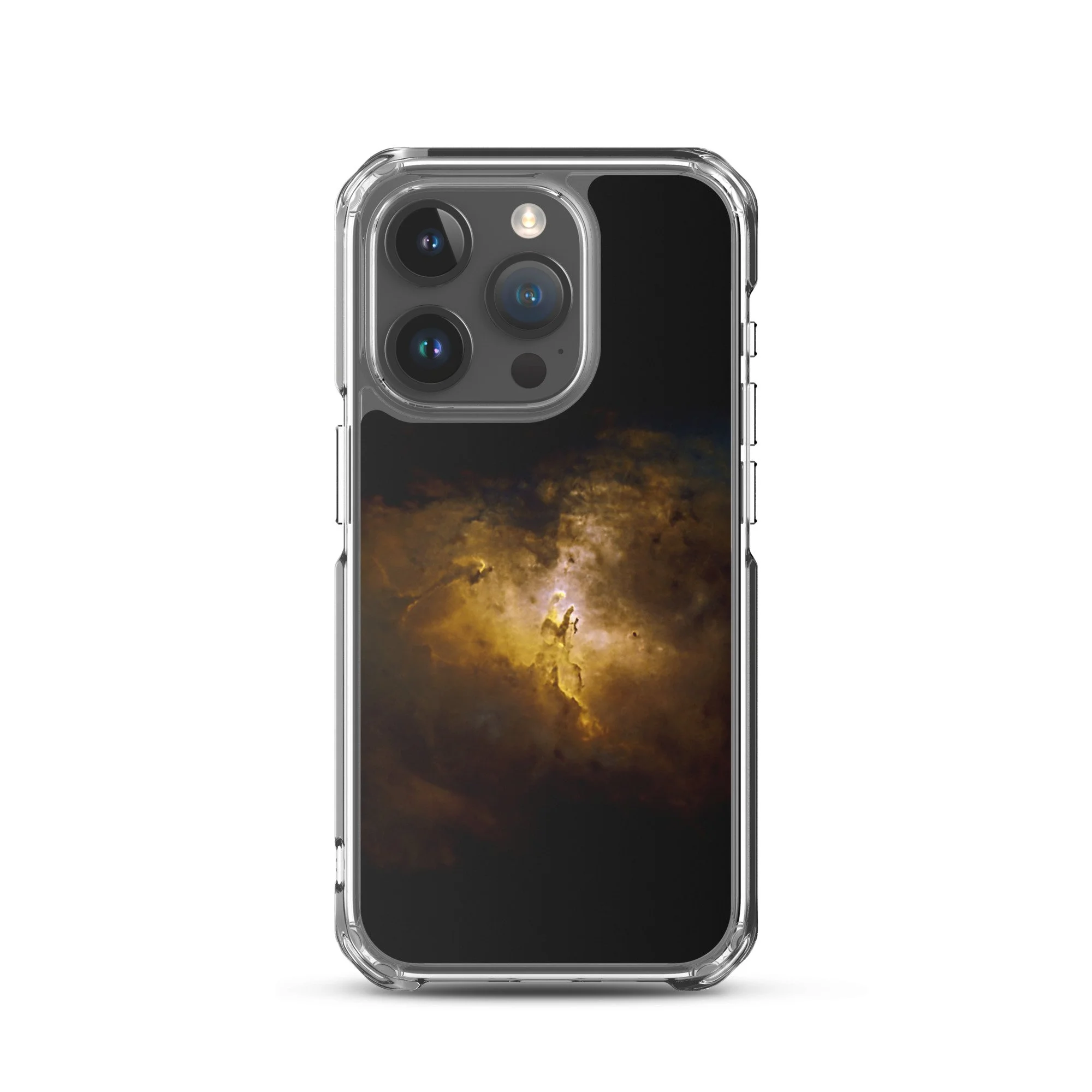 Pillars of Creation Eagle Nebula printed on MagSafe clear iPhone case — High Space Man