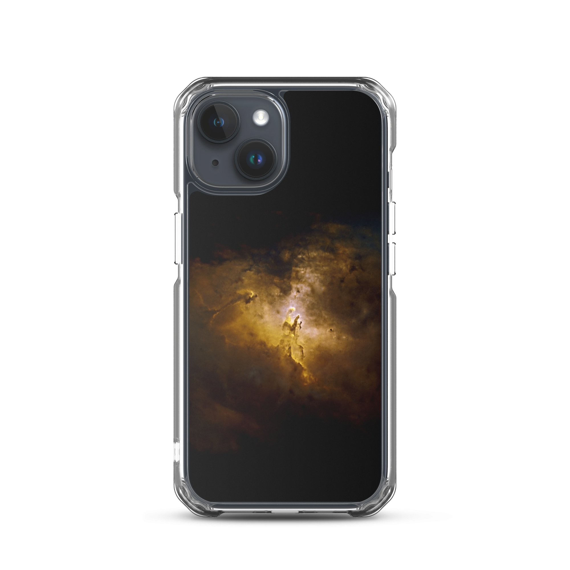 Pillars of Creation Eagle Nebula printed on MagSafe clear iPhone case — High Space Man