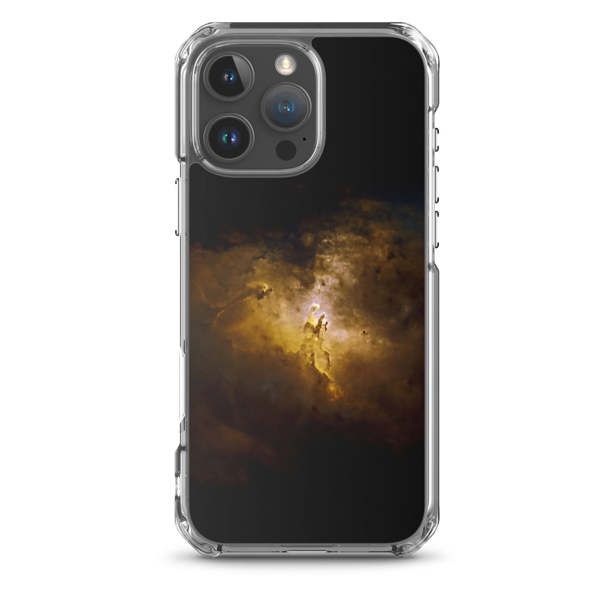 Pillars of Creation Eagle Nebula printed on MagSafe clear iPhone case — High Space Man