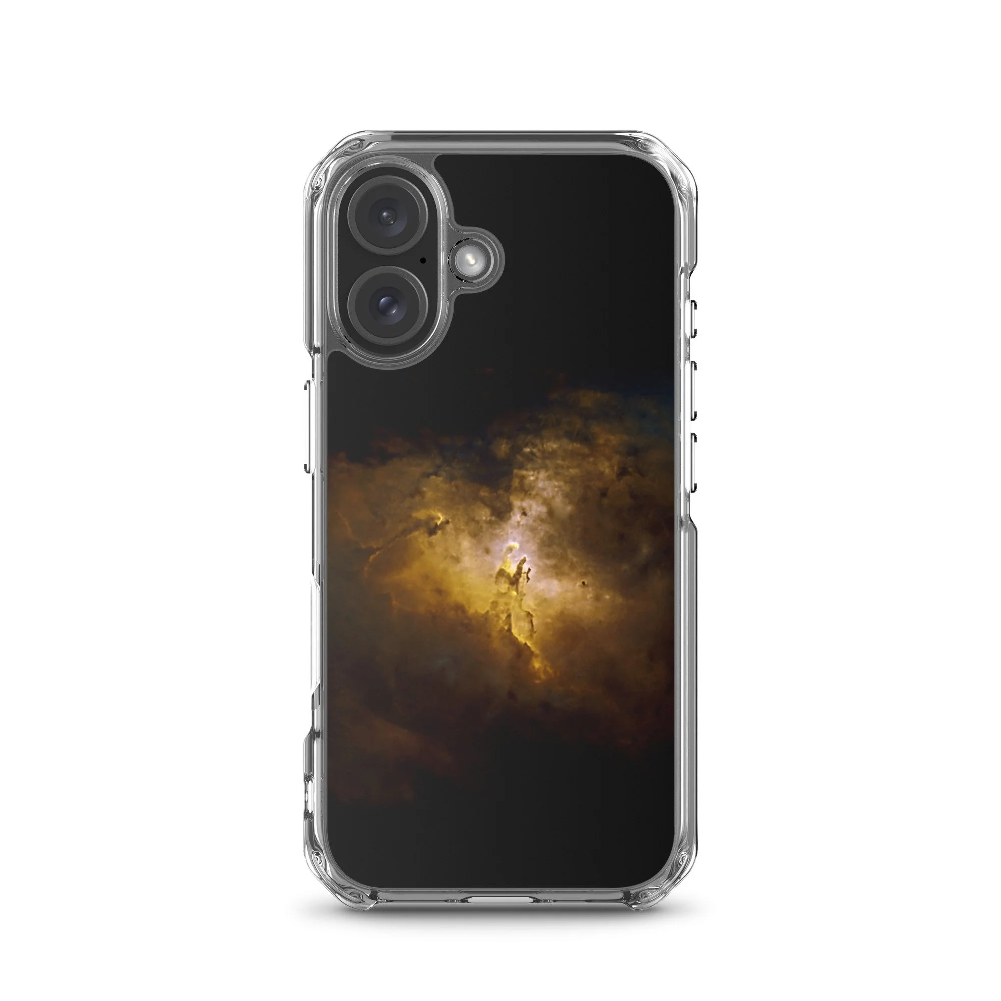Pillars of Creation Eagle Nebula printed on MagSafe clear iPhone case — High Space Man