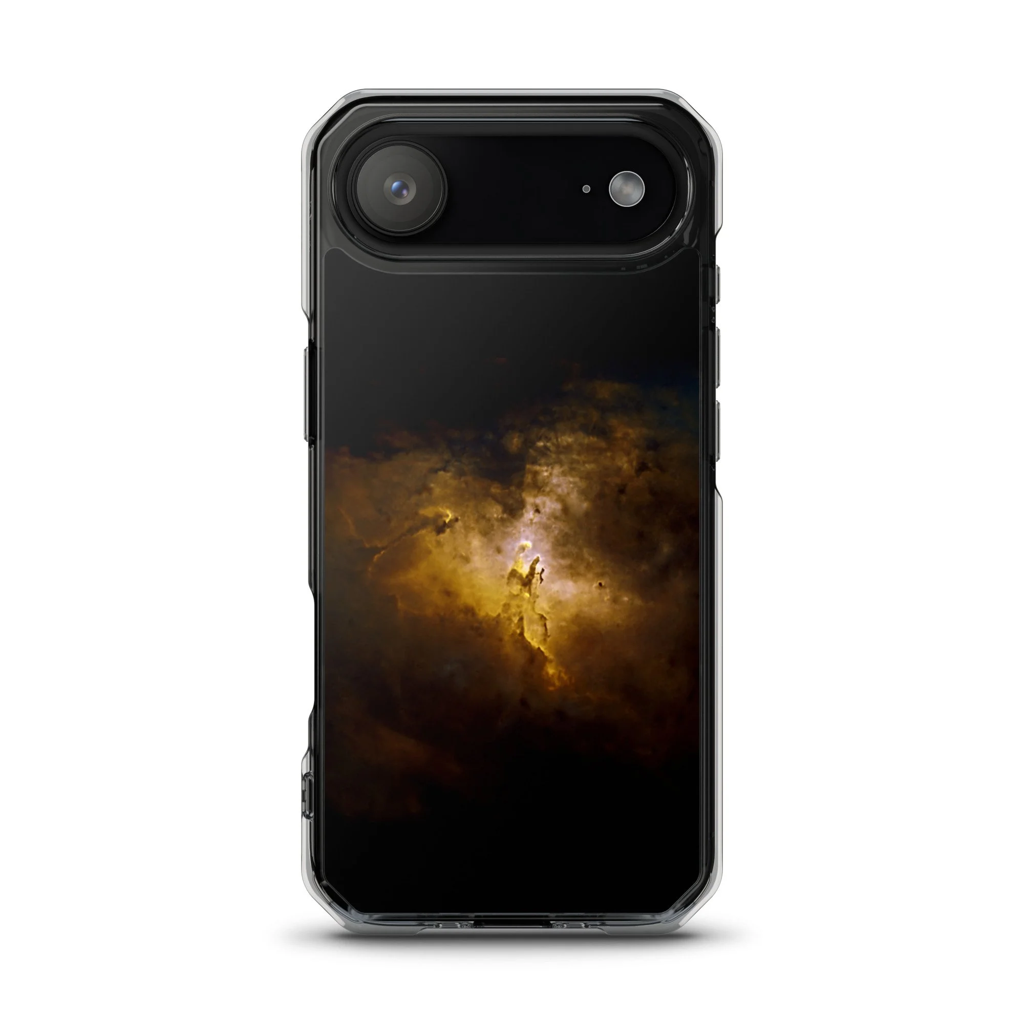 Pillars of Creation Eagle Nebula printed on MagSafe clear iPhone case — High Space Man