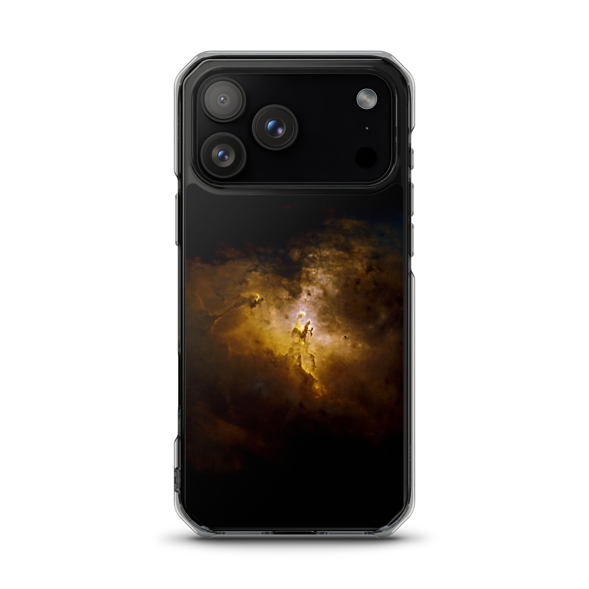 Pillars of Creation Eagle Nebula printed on MagSafe clear iPhone case — High Space Man