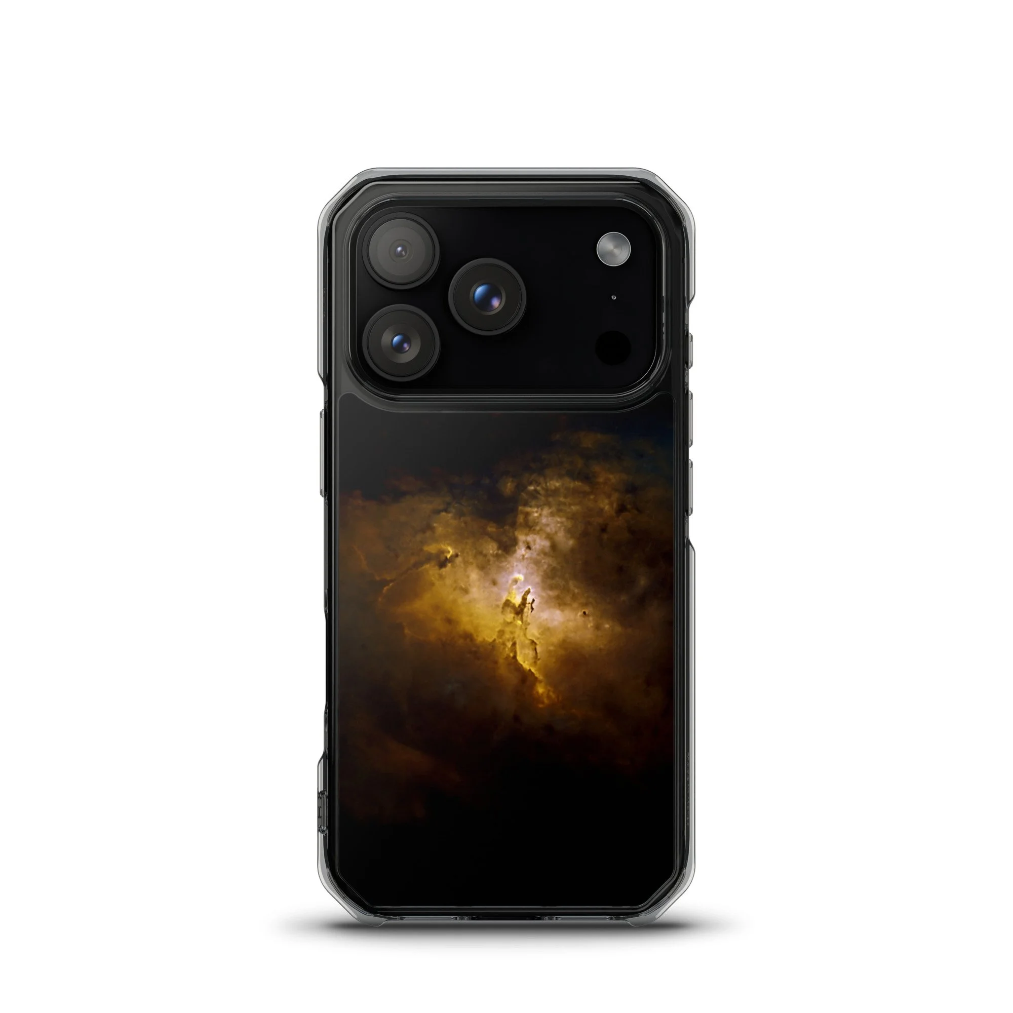 Pillars of Creation Eagle Nebula printed on MagSafe clear iPhone case — High Space Man