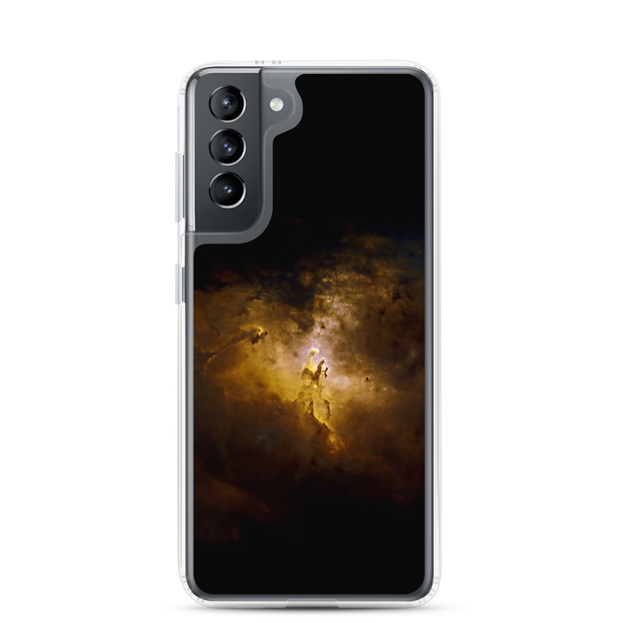 Pillars of Creation Eagle Nebula printed on clear Samsung Galaxy case — High Space Man