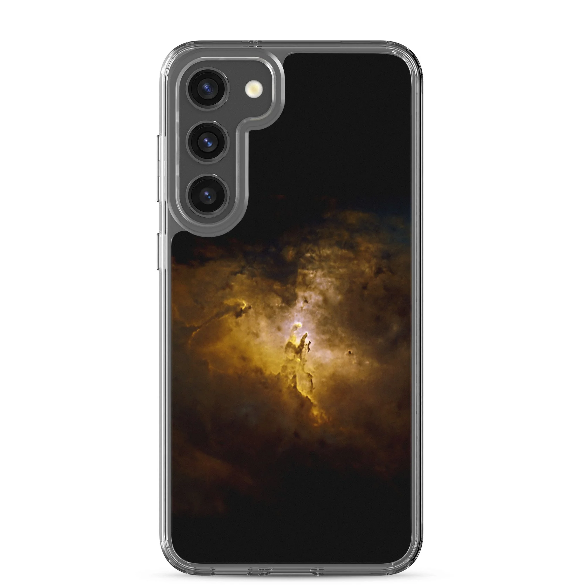 Pillars of Creation Eagle Nebula printed on clear Samsung Galaxy case — High Space Man