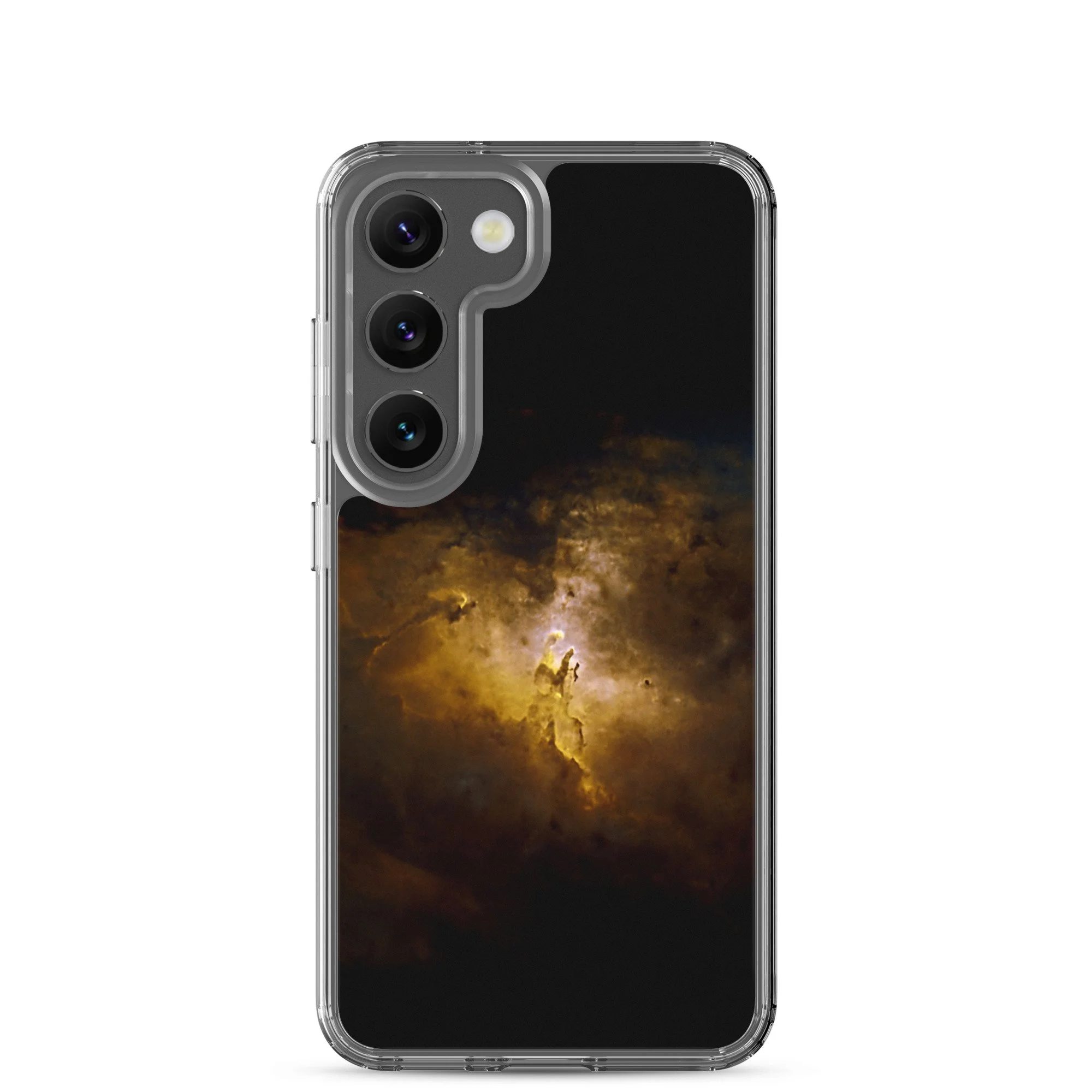Pillars of Creation Eagle Nebula printed on clear Samsung Galaxy case — High Space Man