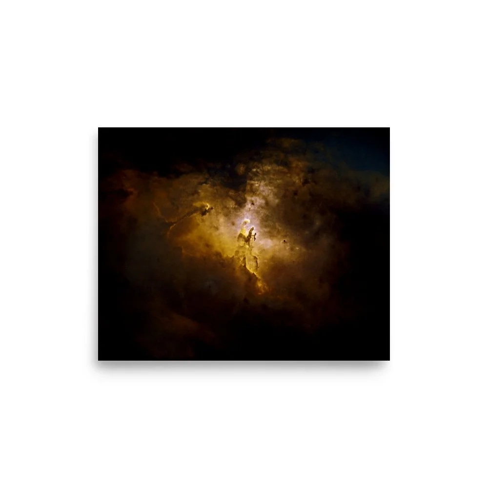 Pillars of Creation Eagle Nebula real astrophotography premium poster