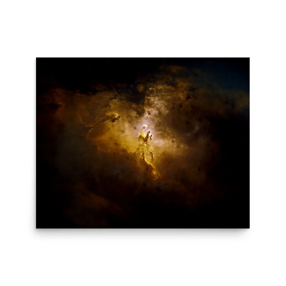 Pillars of Creation Eagle Nebula real astrophotography premium poster