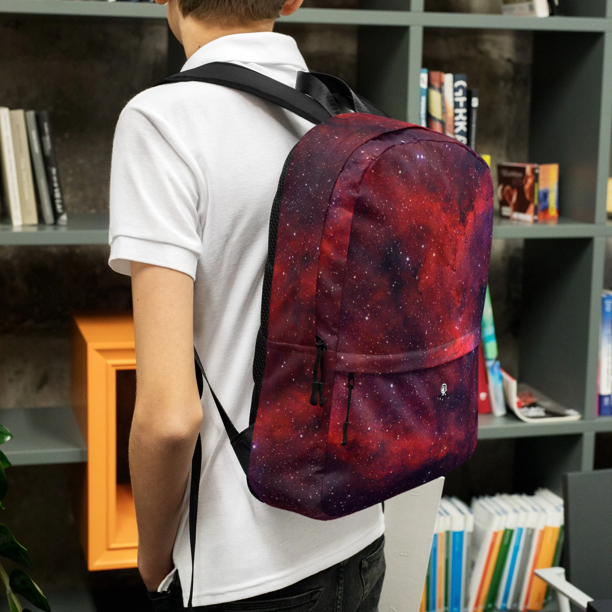 Heart Nebula astrophotography printed on 15L backpack — High Space Man