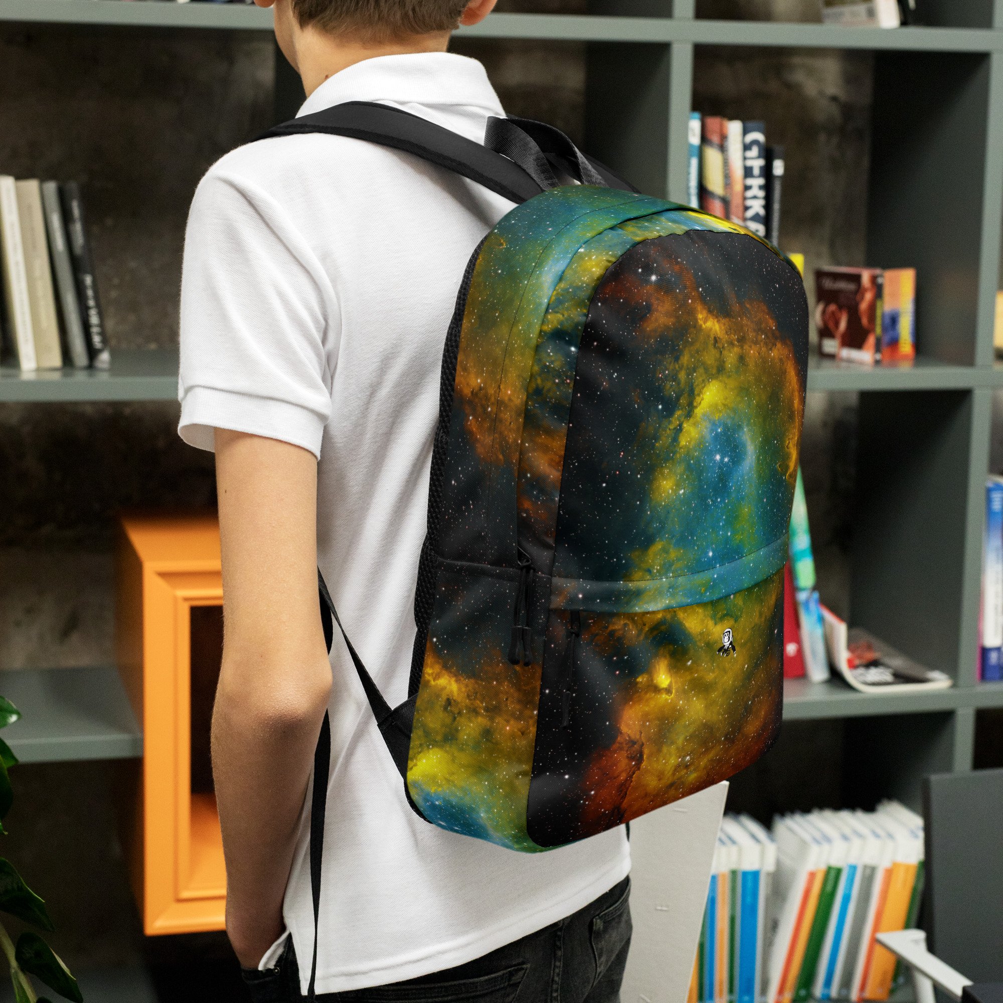 Soul Nebula astrophotography printed on 15L backpack — High Space Man