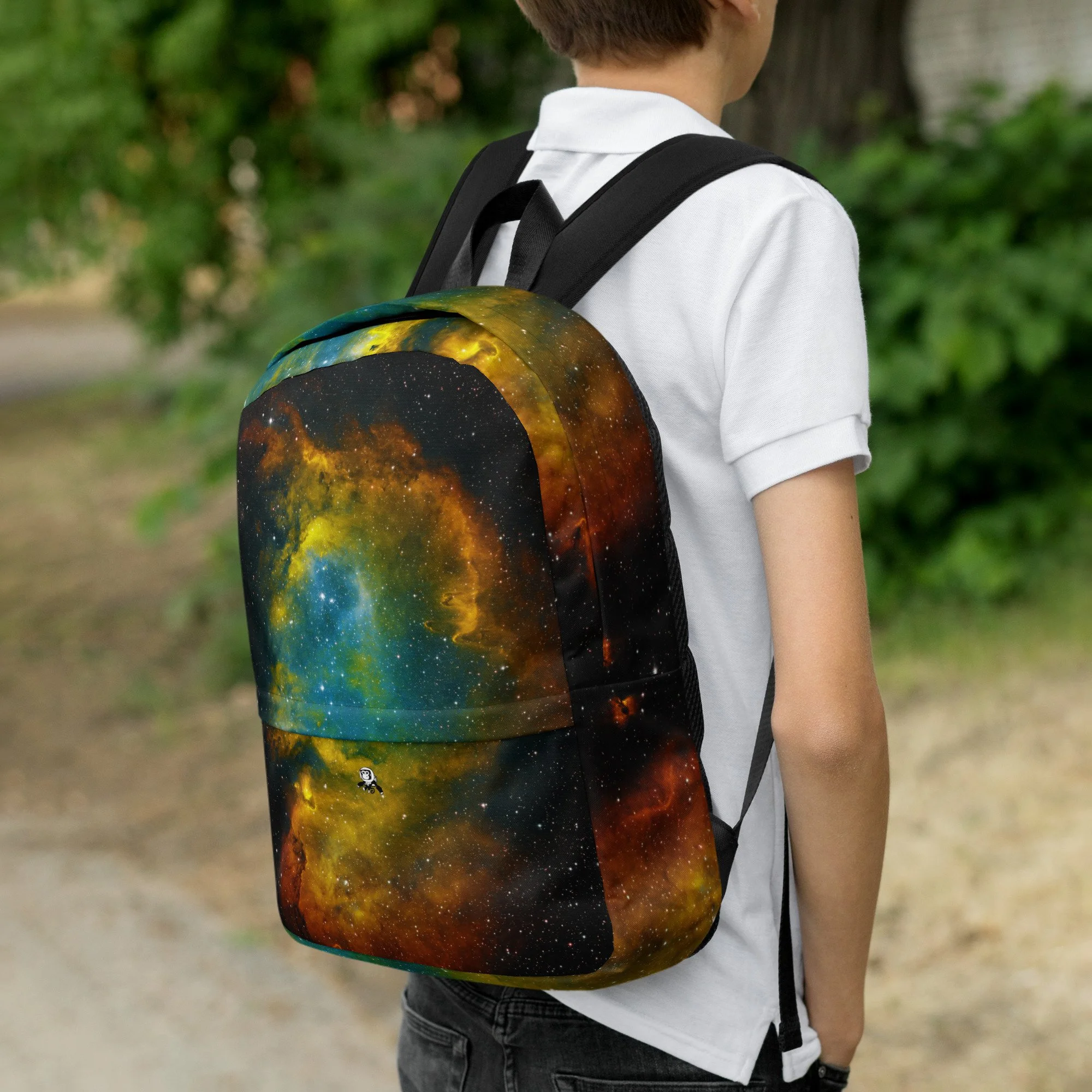 Soul Nebula astrophotography printed on 15L backpack — High Space Man