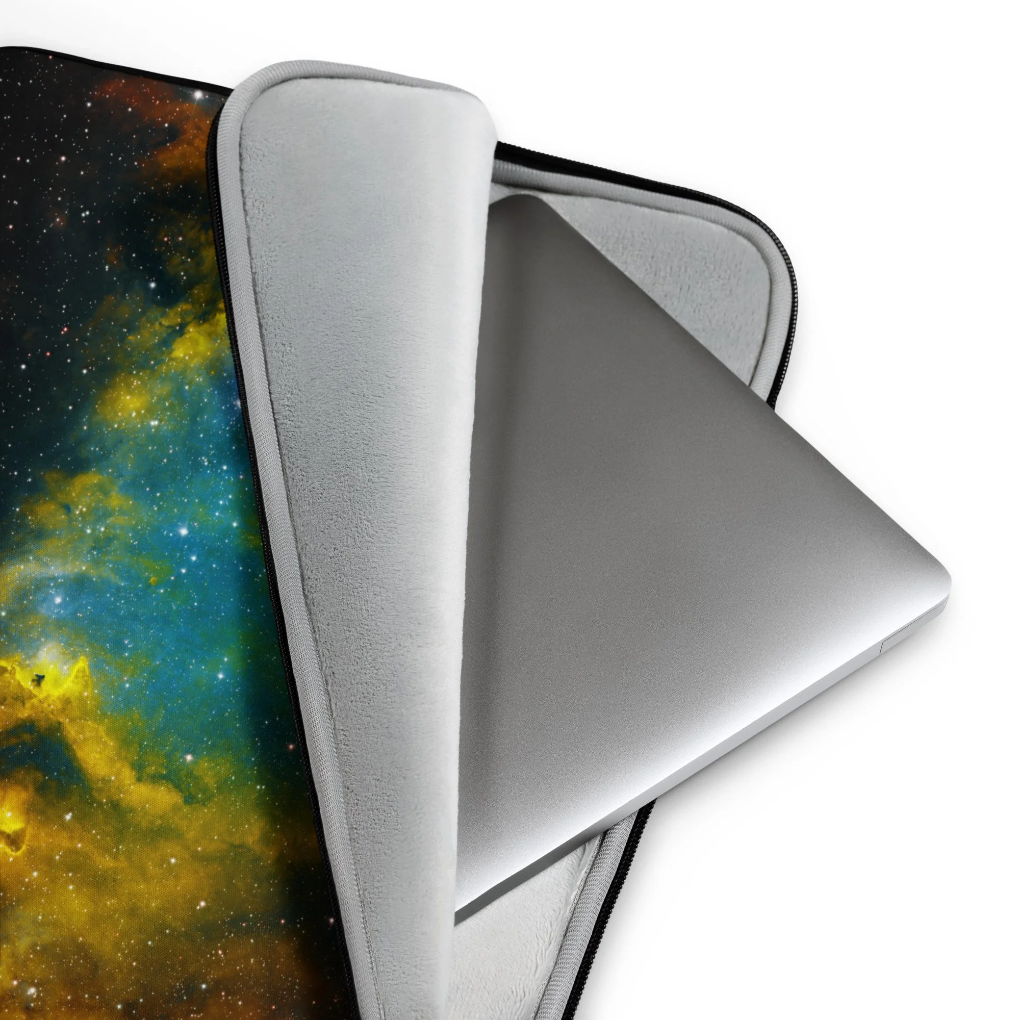 Soul Nebula astrophotography printed on neoprene laptop sleeve — High Space Man