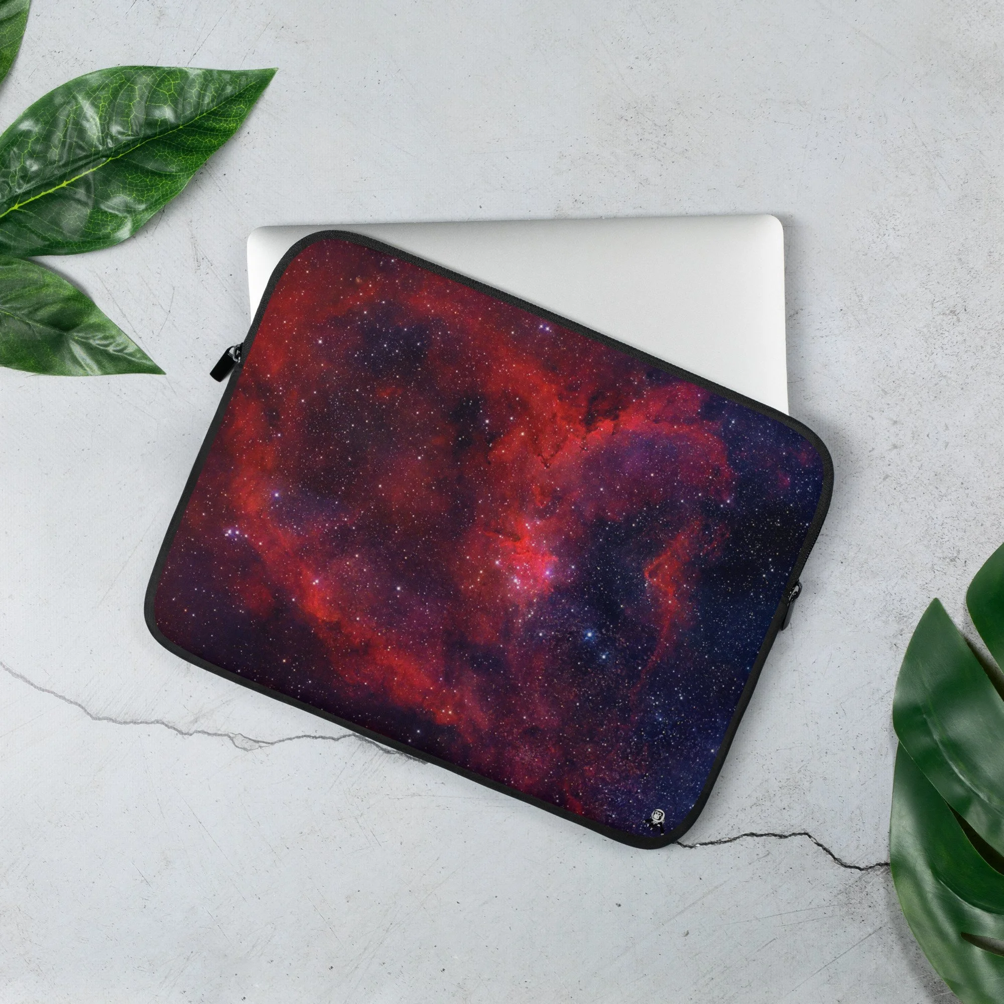 Heart Nebula astrophotography printed on neoprene laptop sleeve — High Space Man