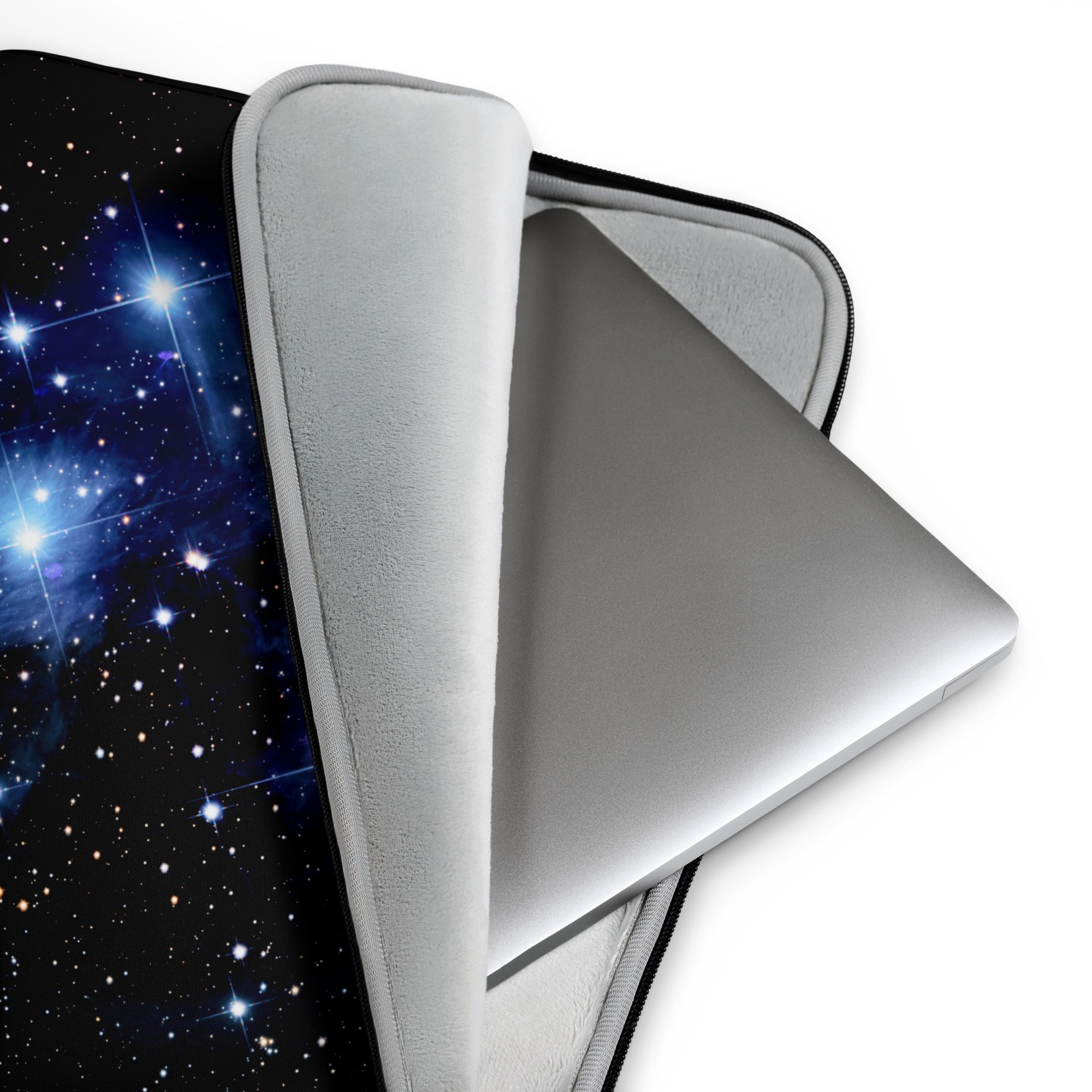 Pleiades star cluster printed on neoprene laptop sleeve — High Space Man