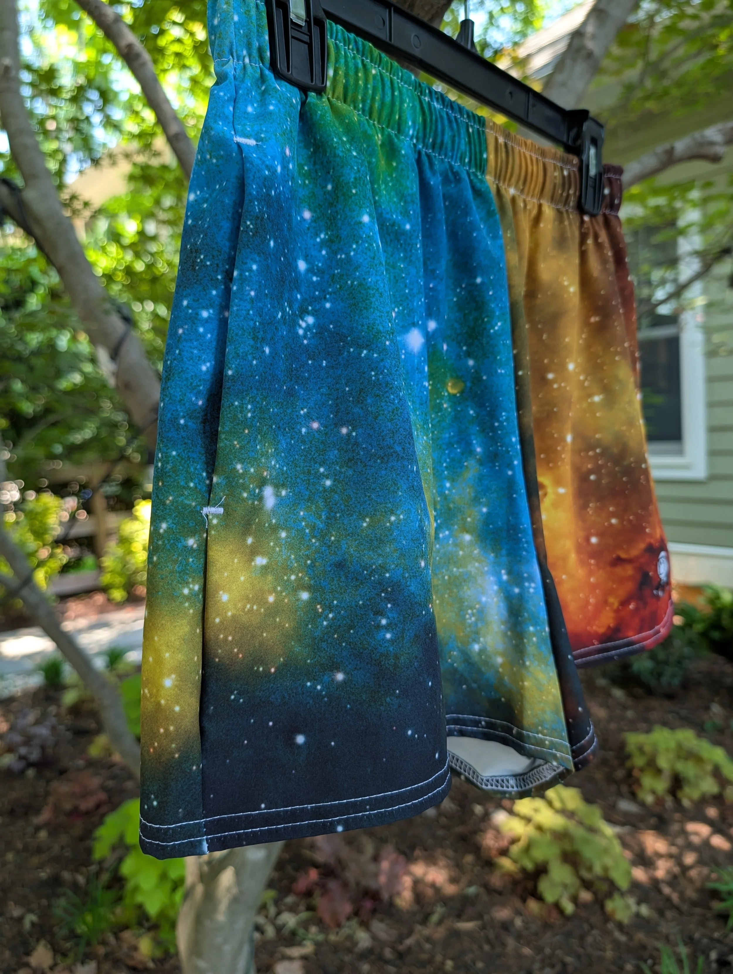 Soul Nebula printed on unisex athletic shorts — High Space Man