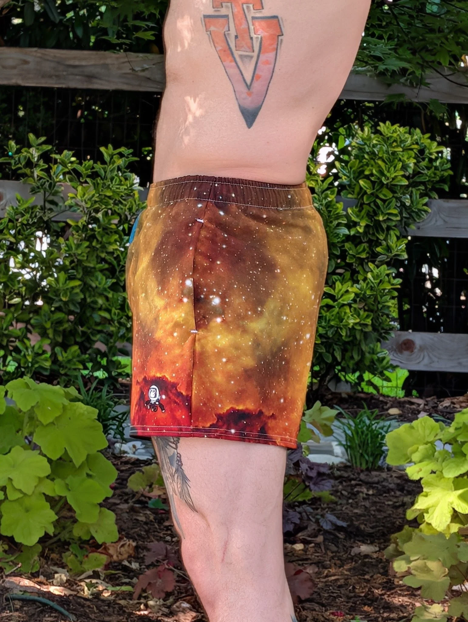 Soul Nebula printed on unisex athletic shorts — High Space Man