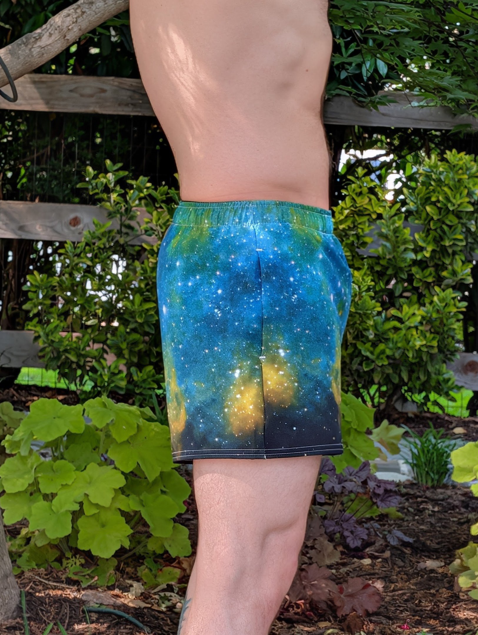 Soul Nebula printed on unisex athletic shorts — High Space Man