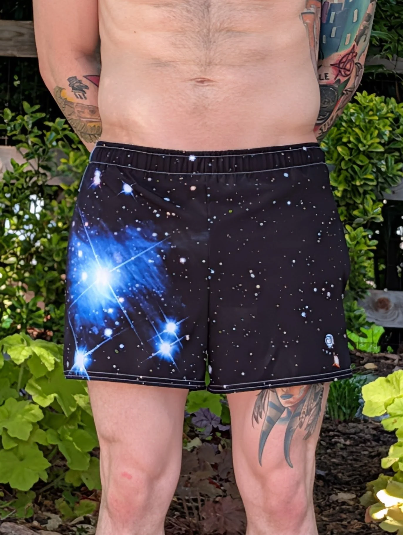 Pleiades star cluster printed on unisex athletic shorts — High Space Man