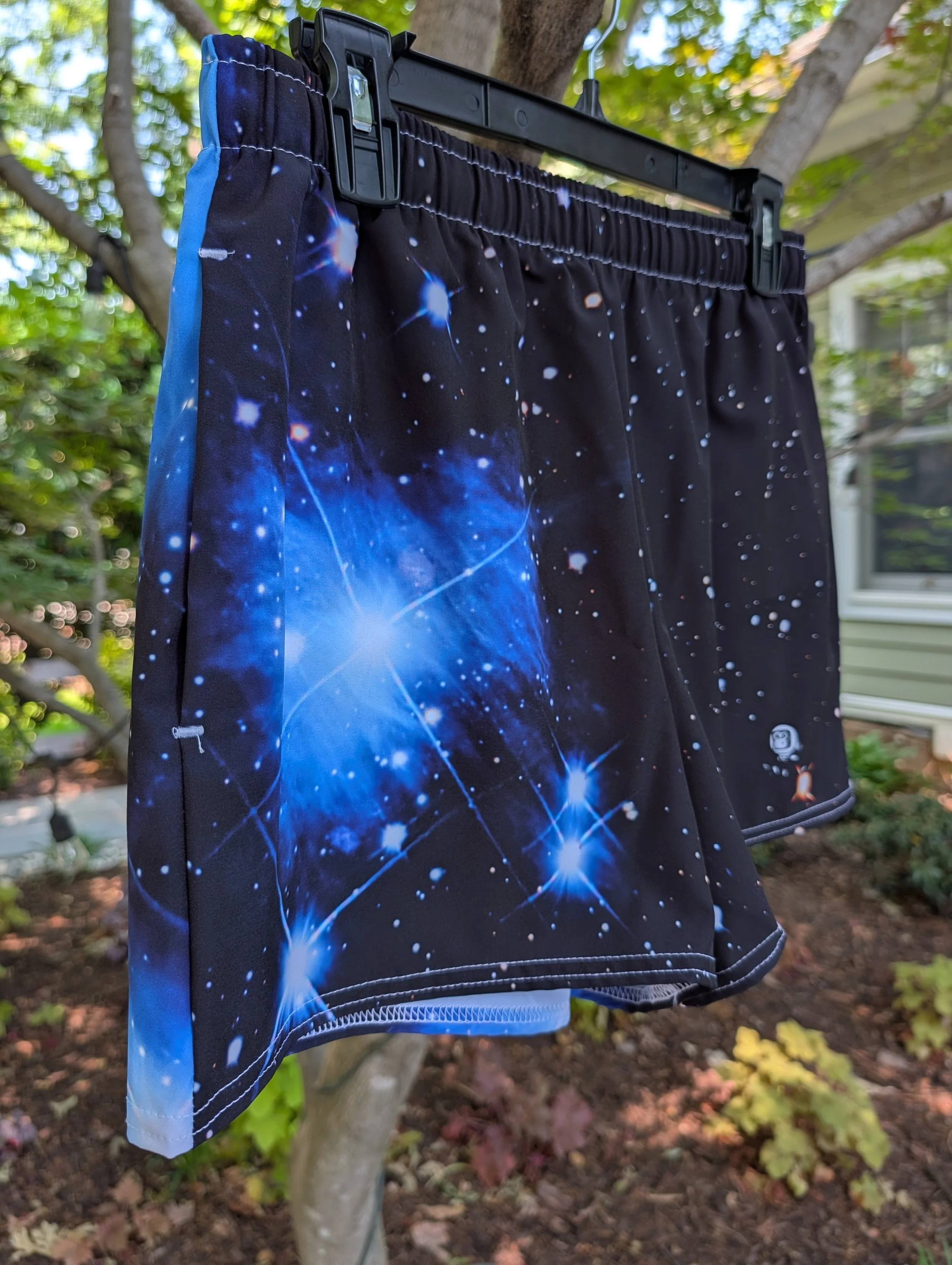 Pleiades star cluster printed on unisex athletic shorts — High Space Man